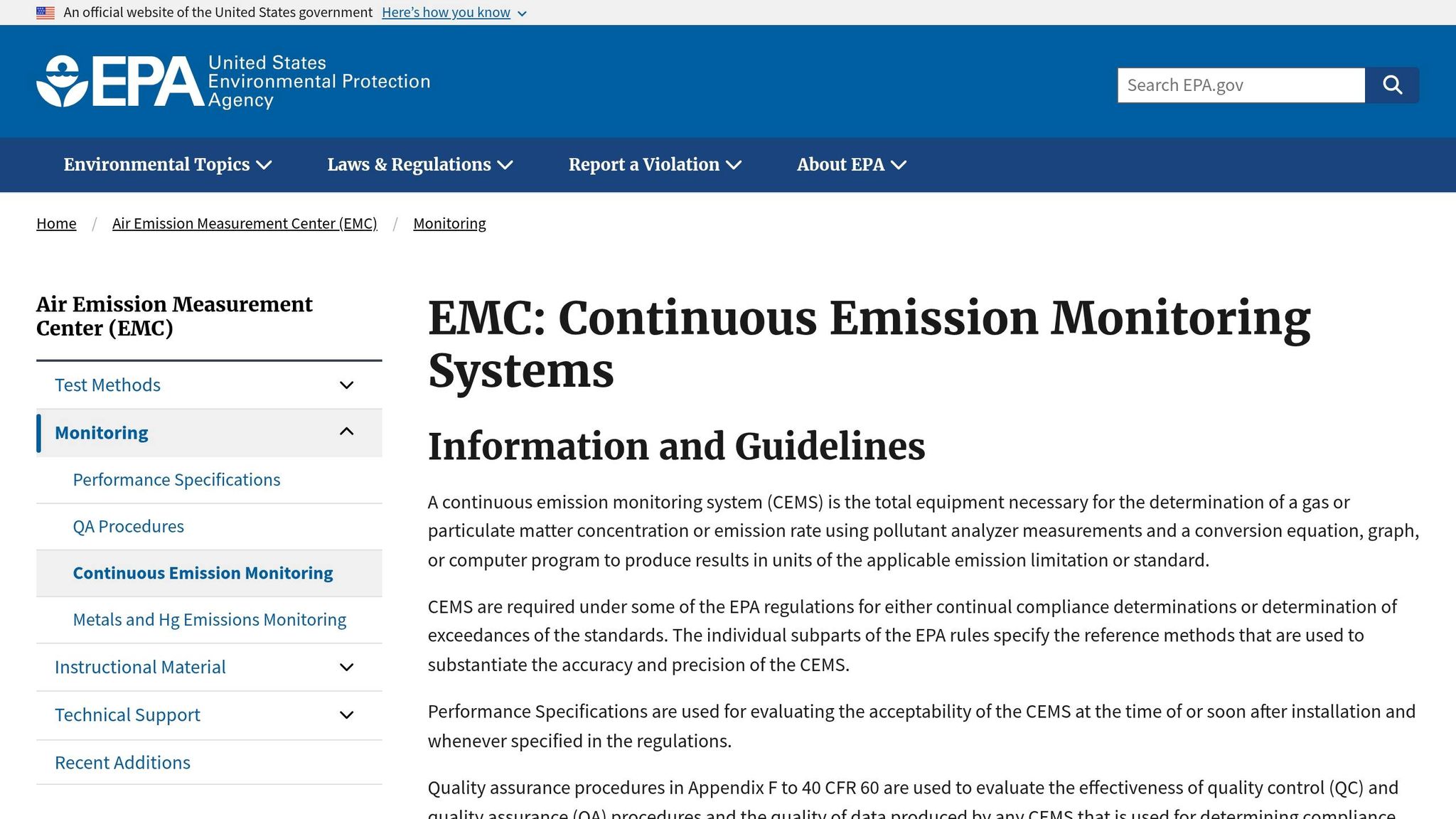 Continuous Emission Monitoring Systems
