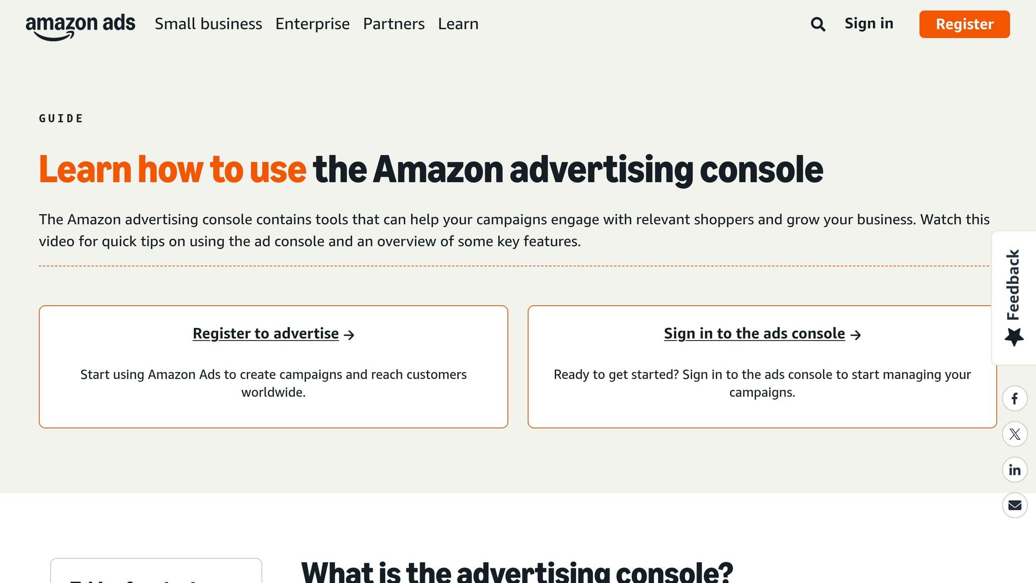 Amazon Ads Console