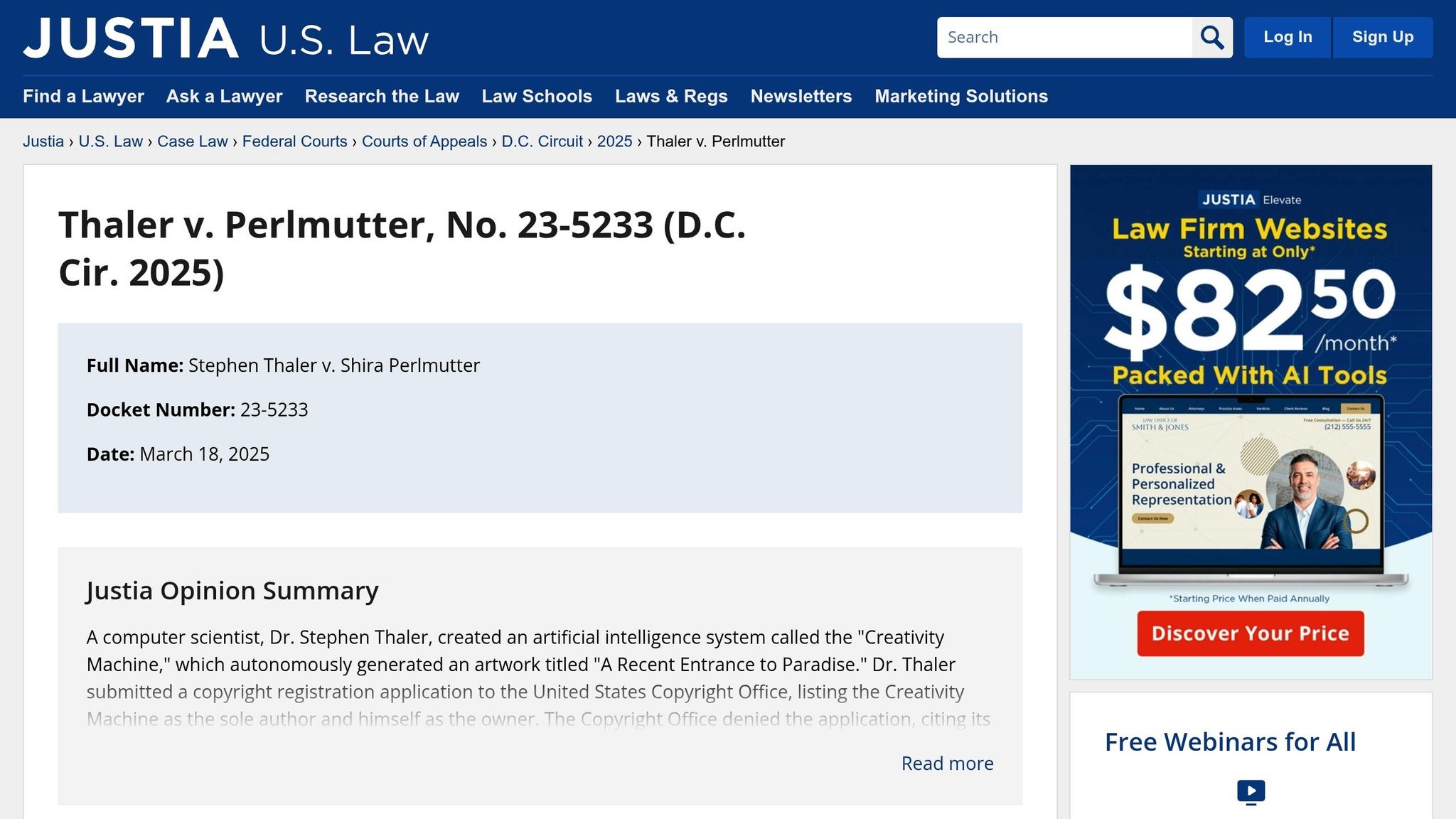 Thaler v. Perlmutter
