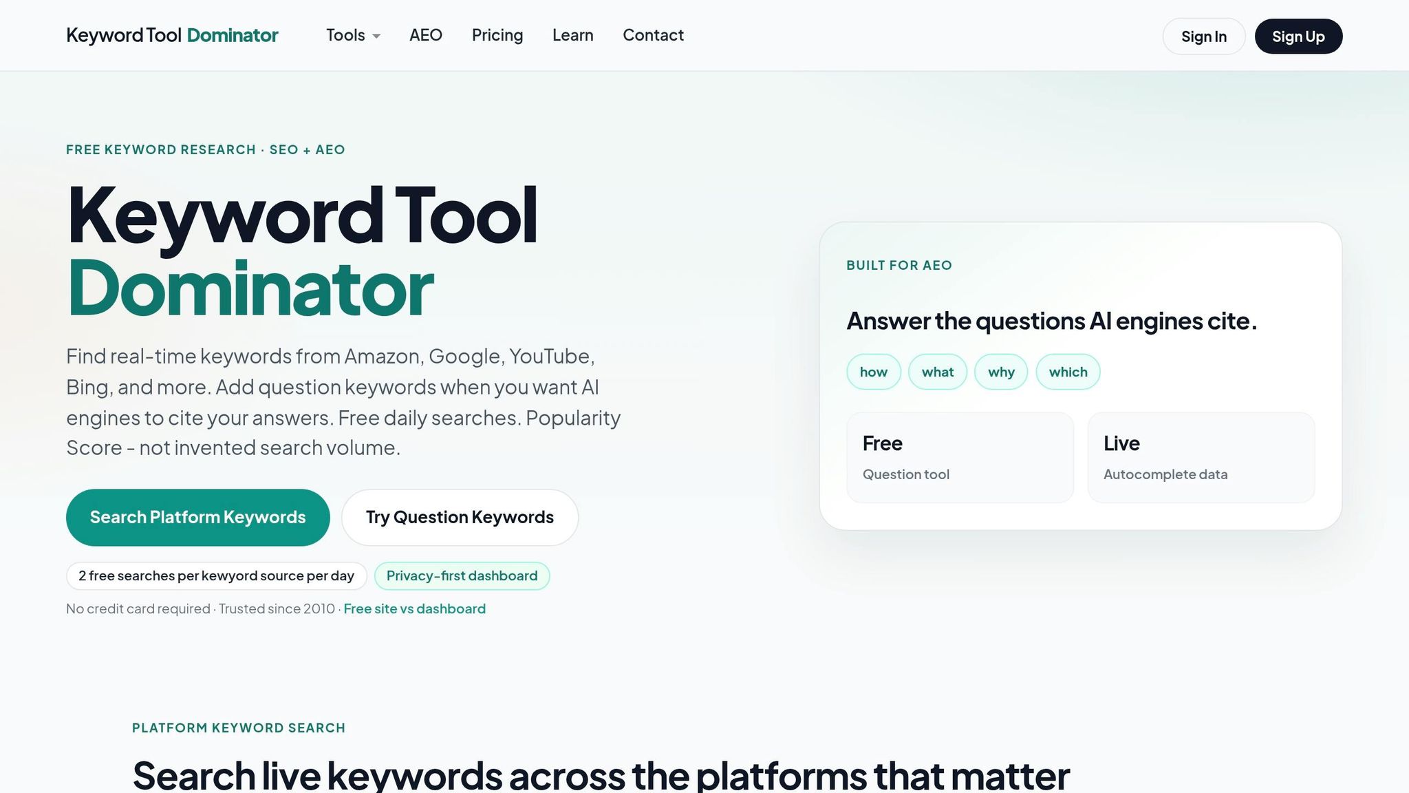 Keyword Tool Dominator