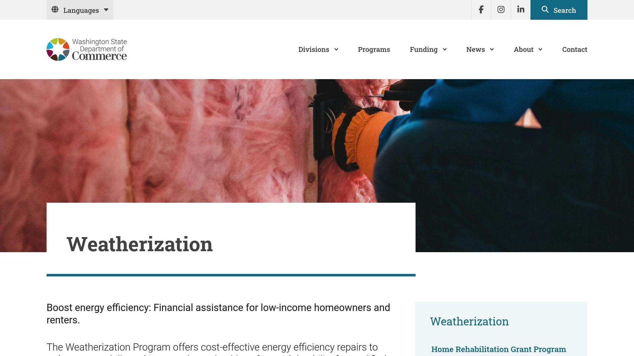 Washington State Weatherization Assistance Program
