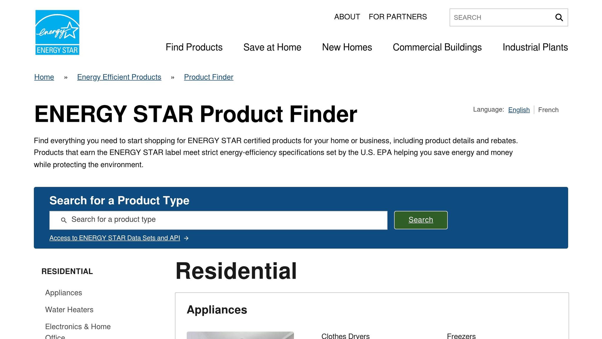 ENERGY STAR Product Finder