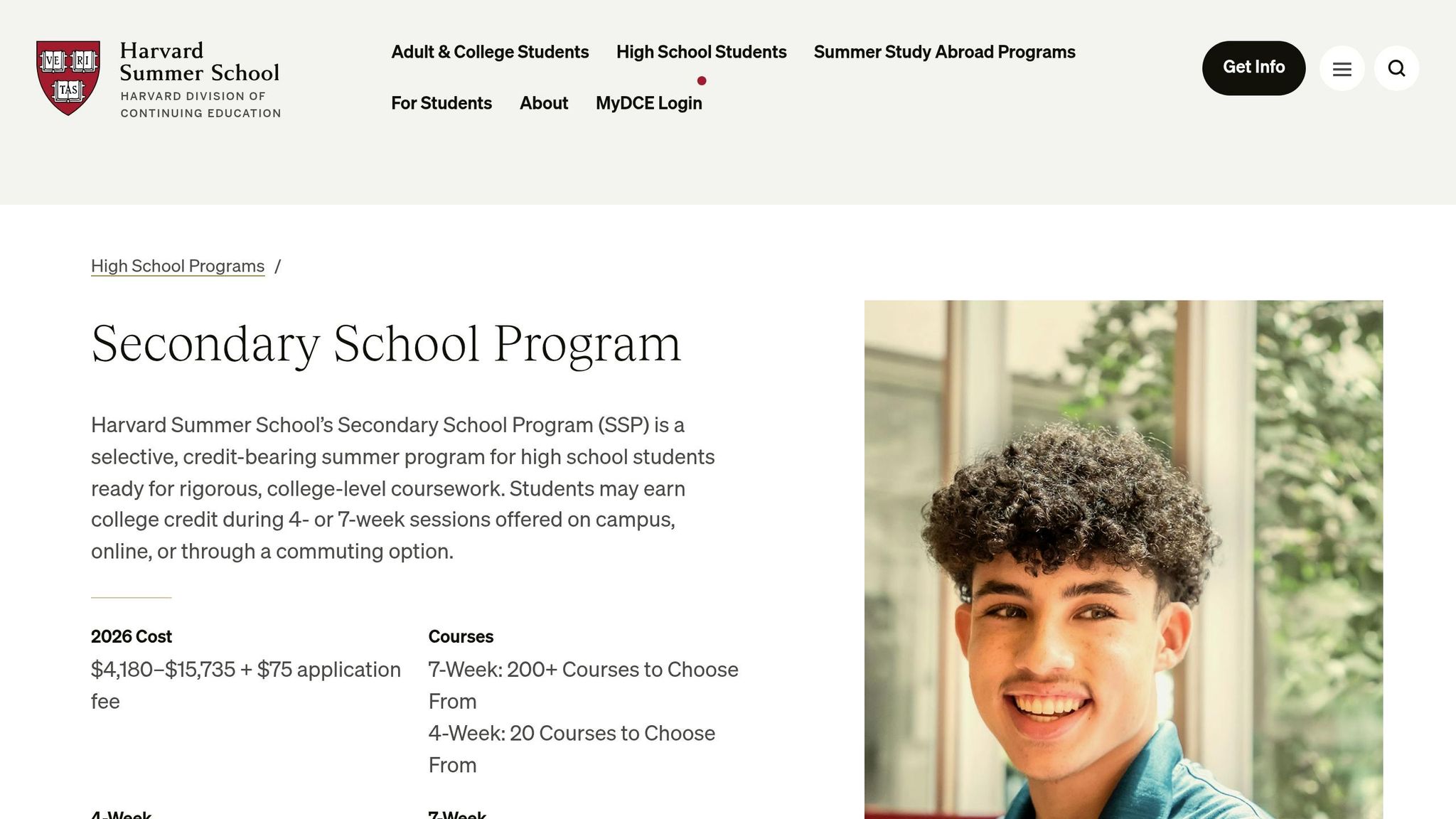 Harvard Secondary School Program