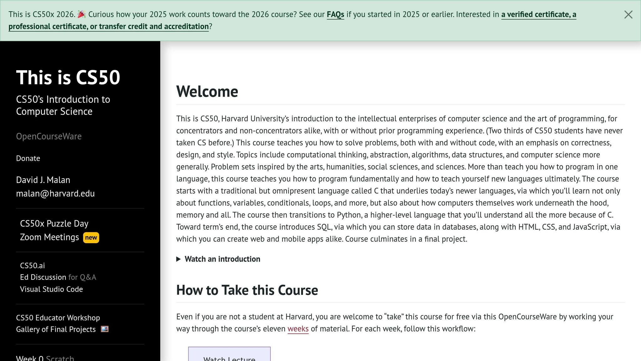 Harvard CS50