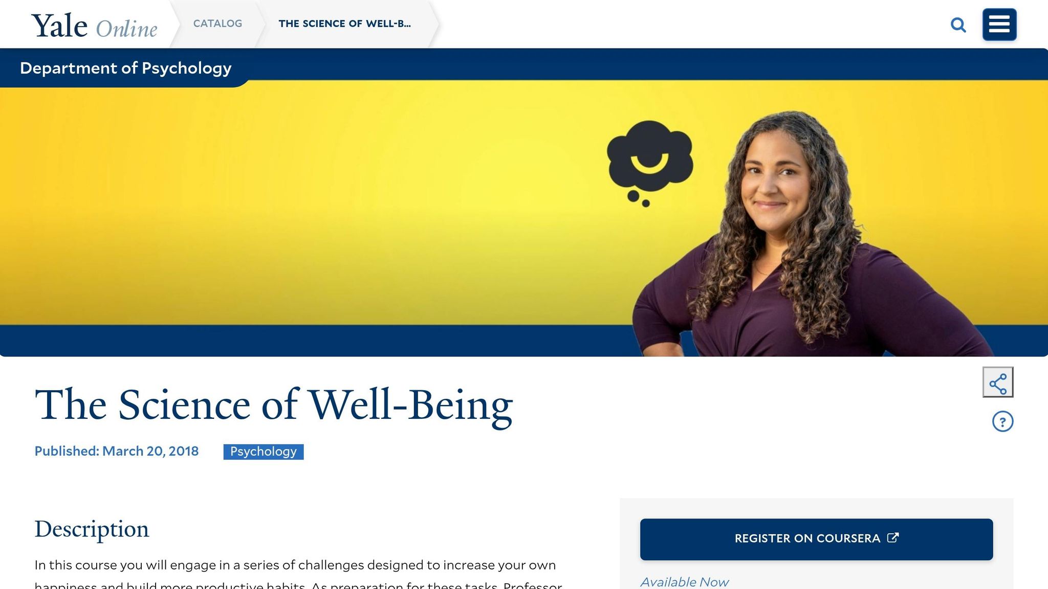 Yale The Science of Well-Being