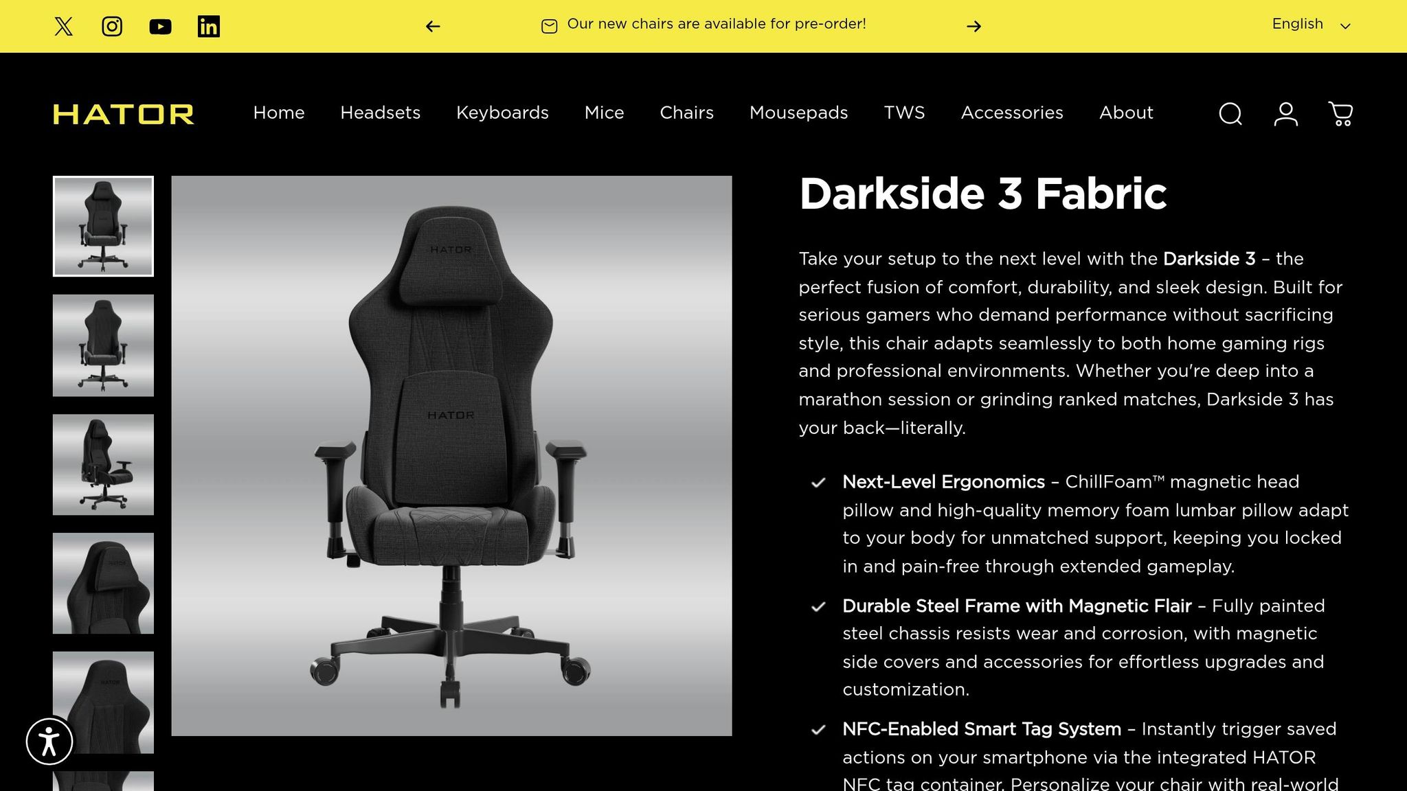 HATOR Darkside 3 M Fabric