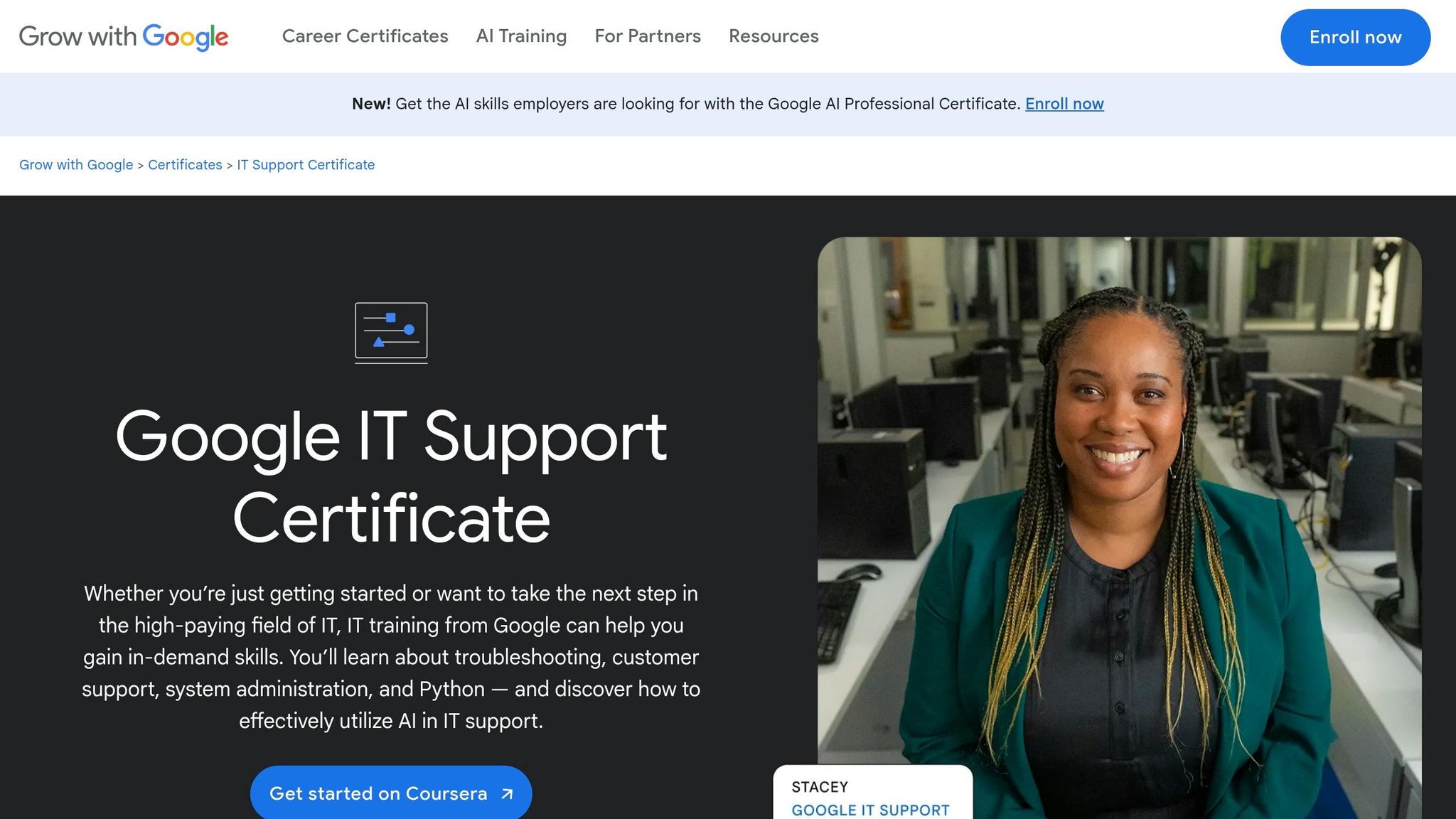 Google IT Support Professional Certificate
