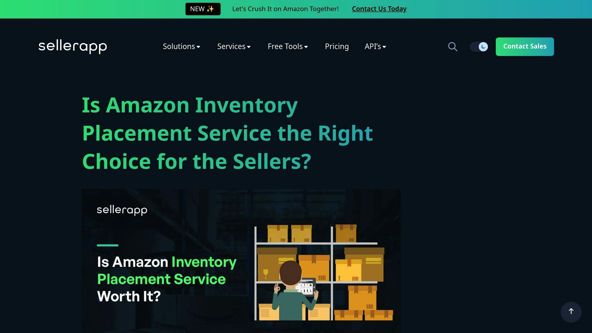 Amazon Inventory Placement Service