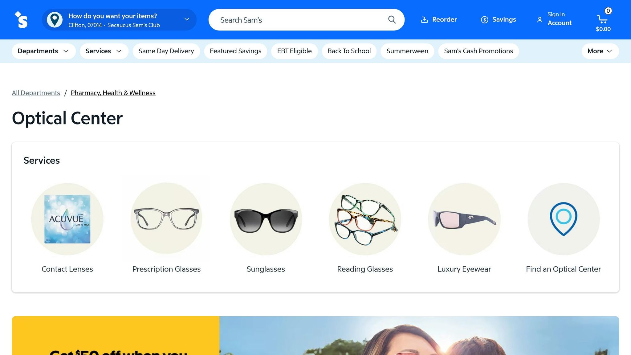 Sam's Club Optical Center