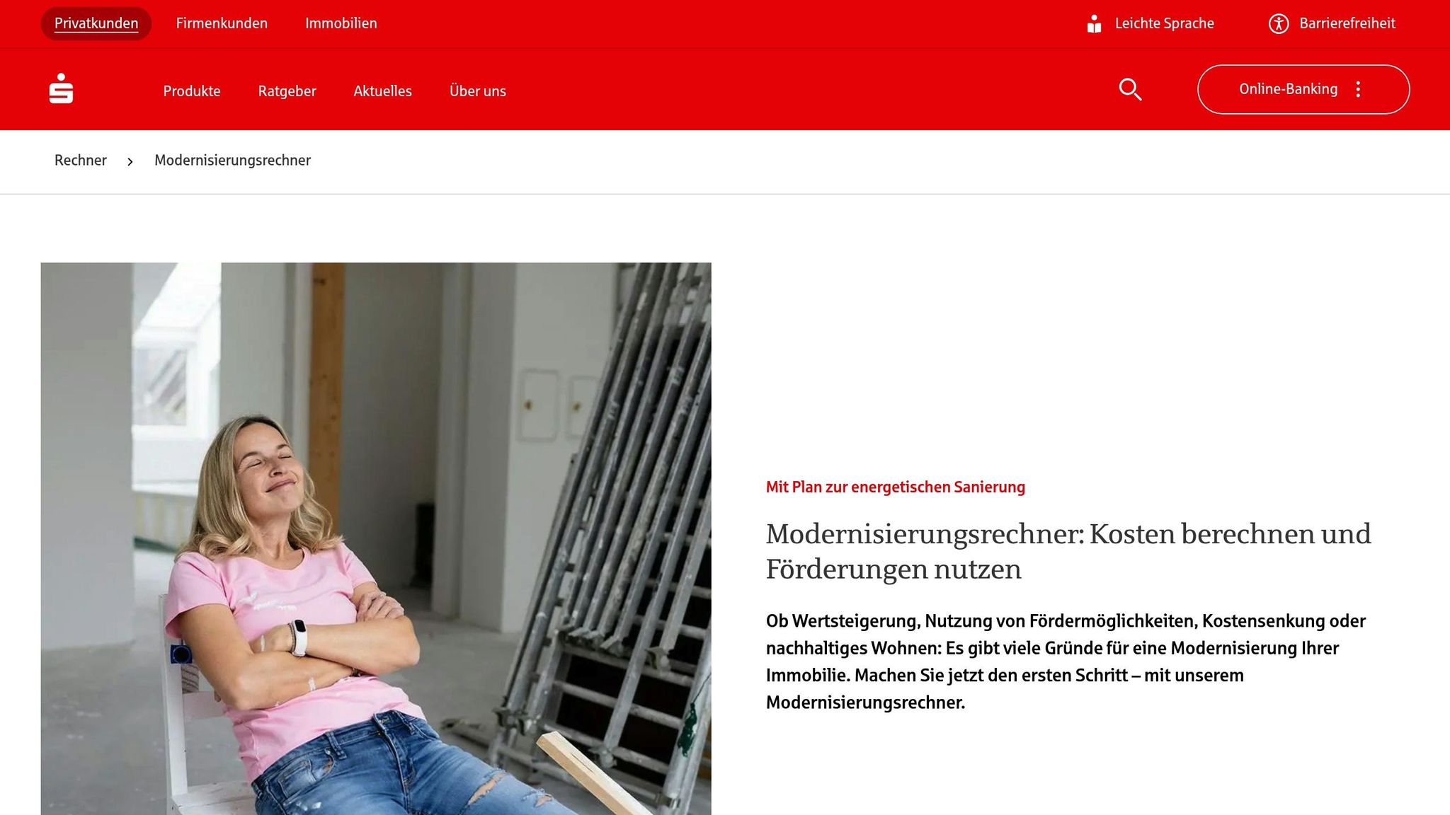 Sparkassen Modernisierungsrechner