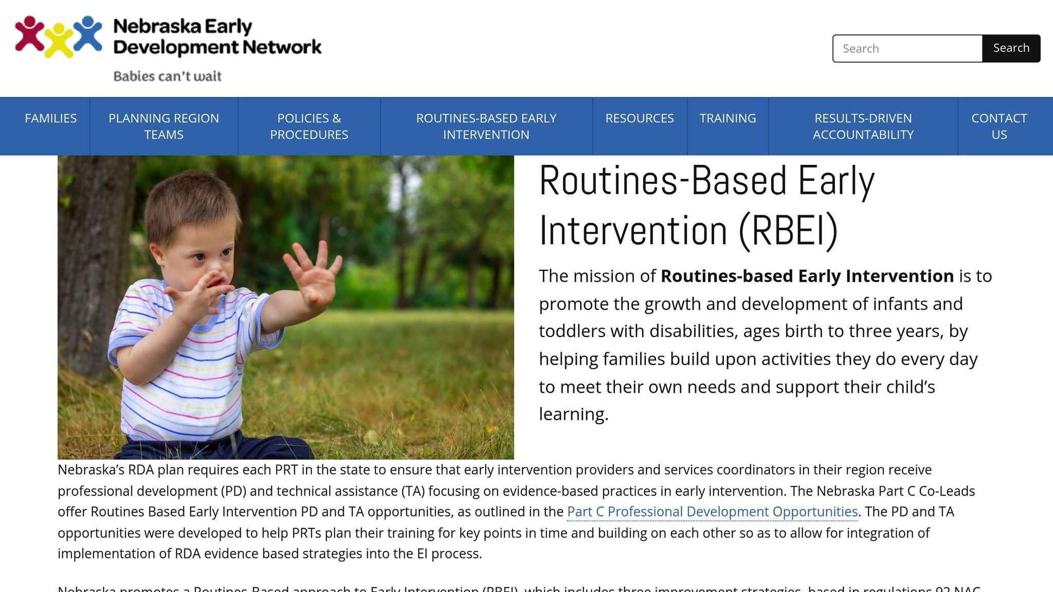 Routines-Based Early Intervention