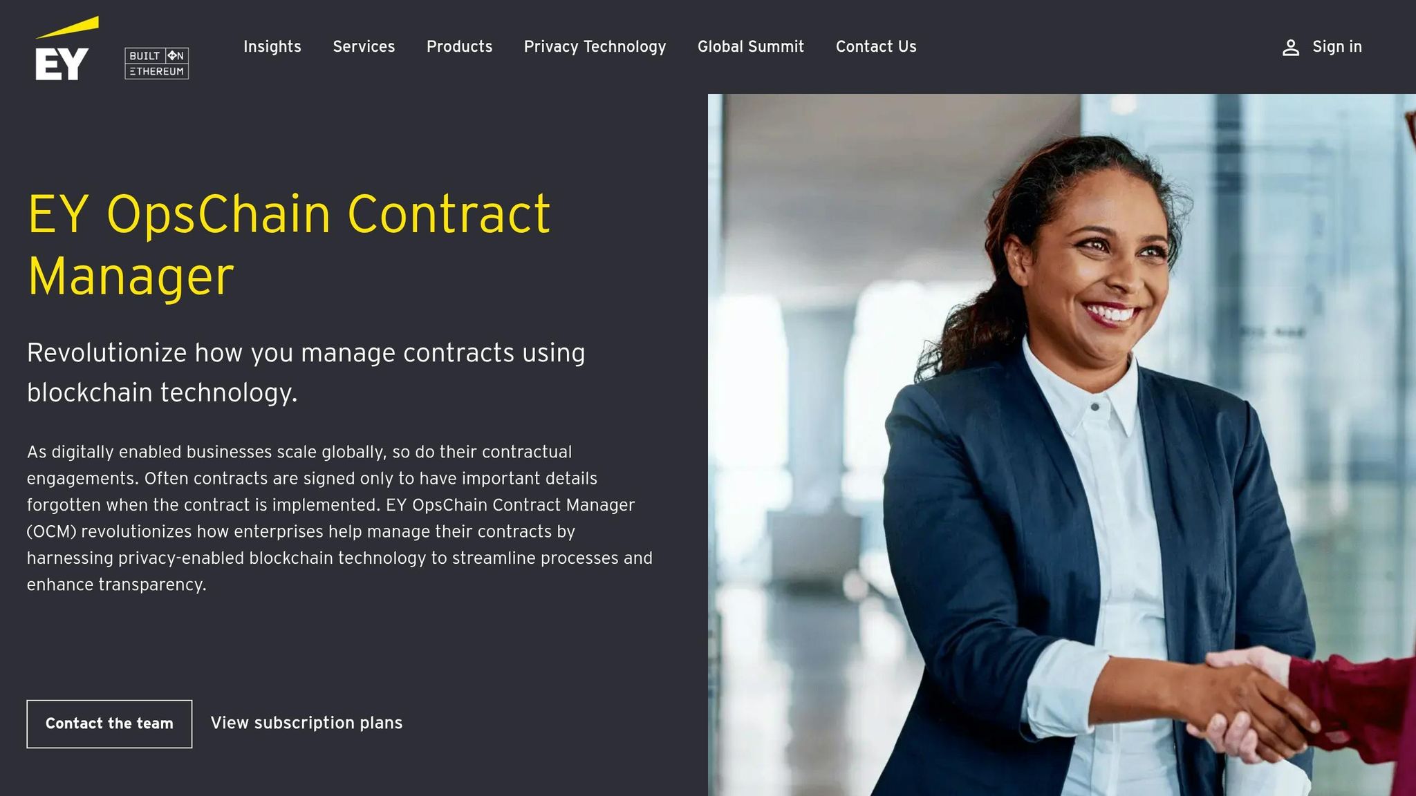 EY OpsChain Contract Management