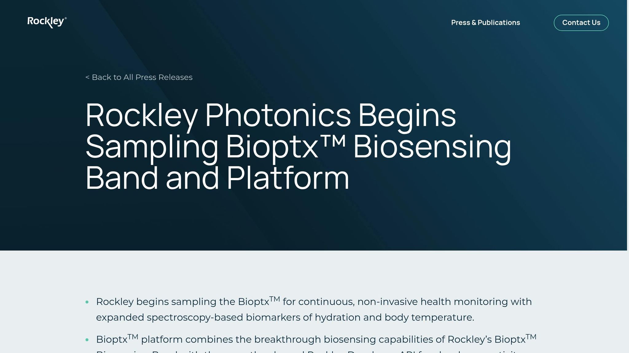Rockley Bioptx