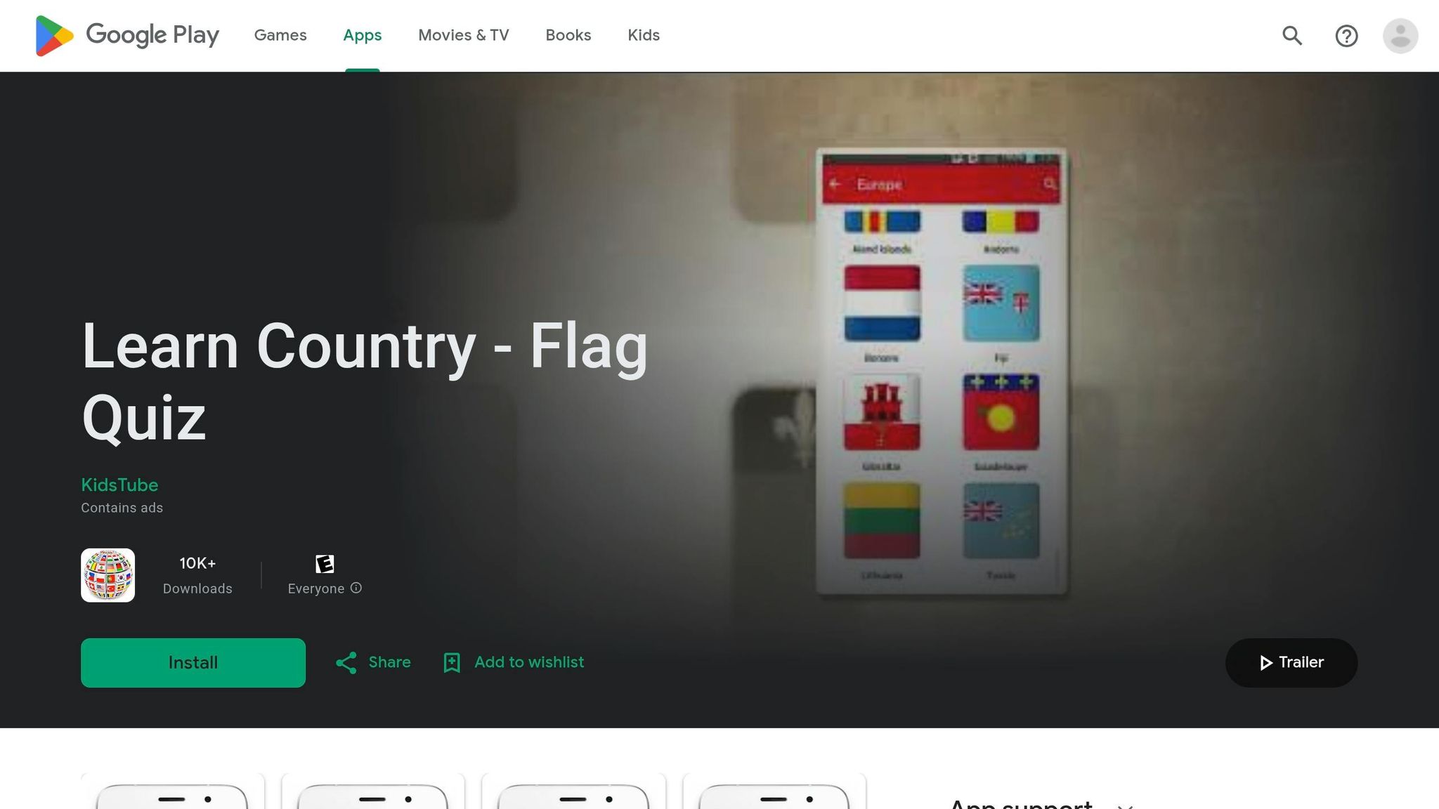 Learn Country – Flag Quiz