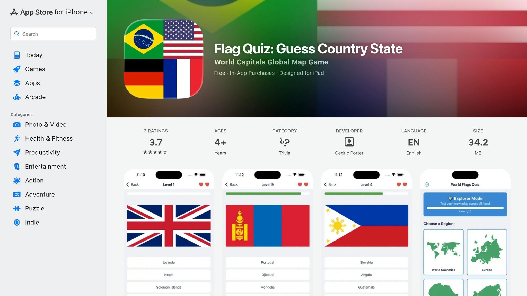 Flag Quiz: Guess Country State
