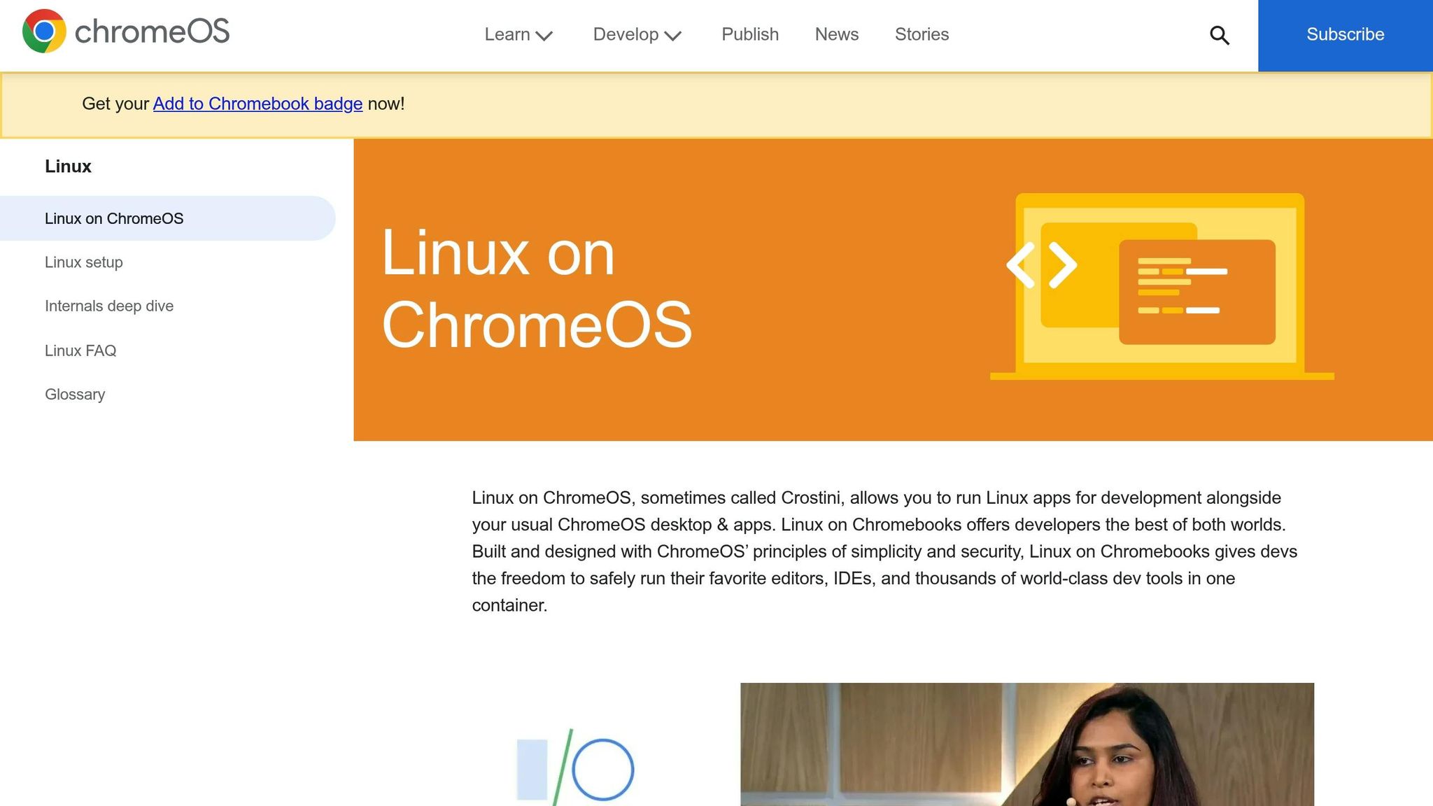 Crostini Linux on Chromebook