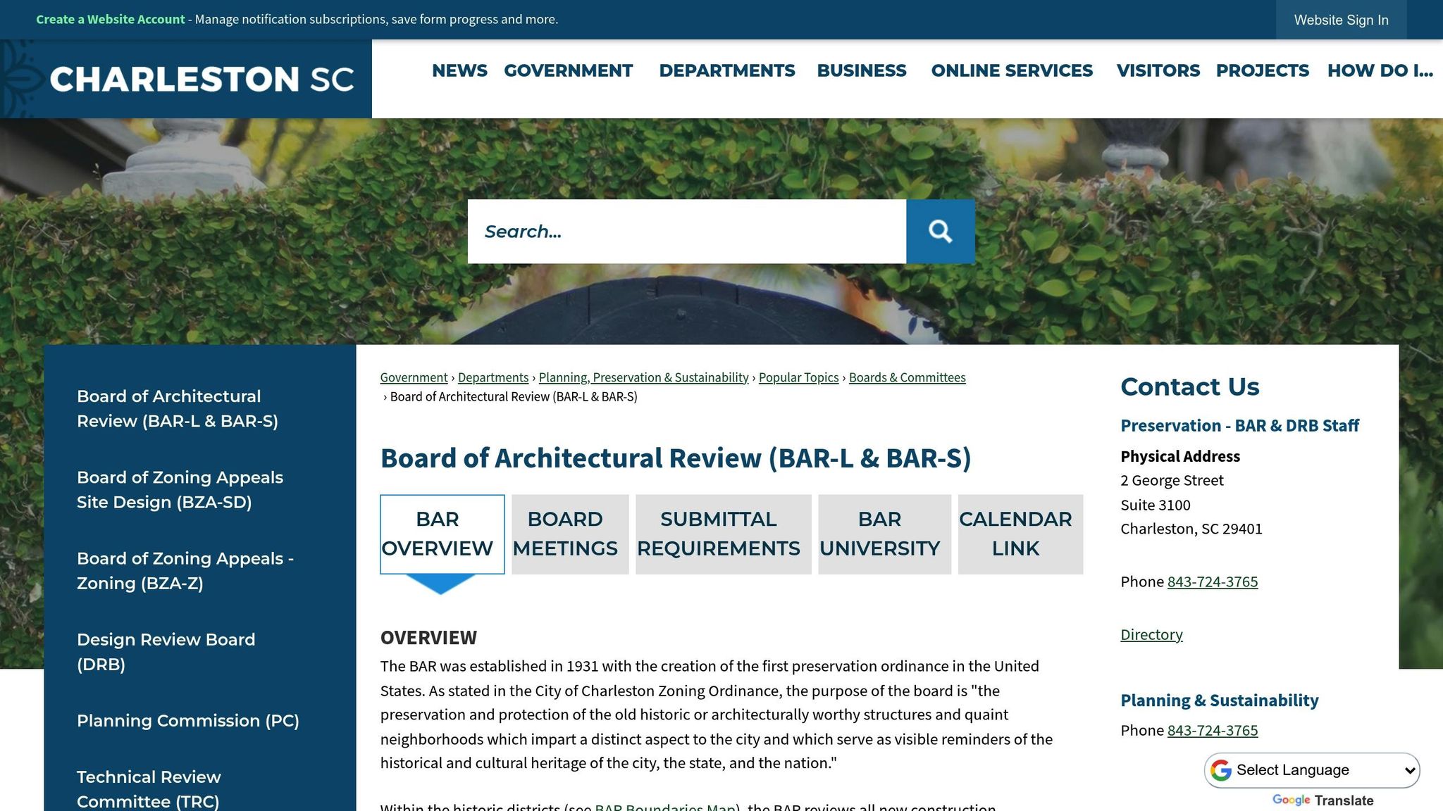 Board of Architectural Review