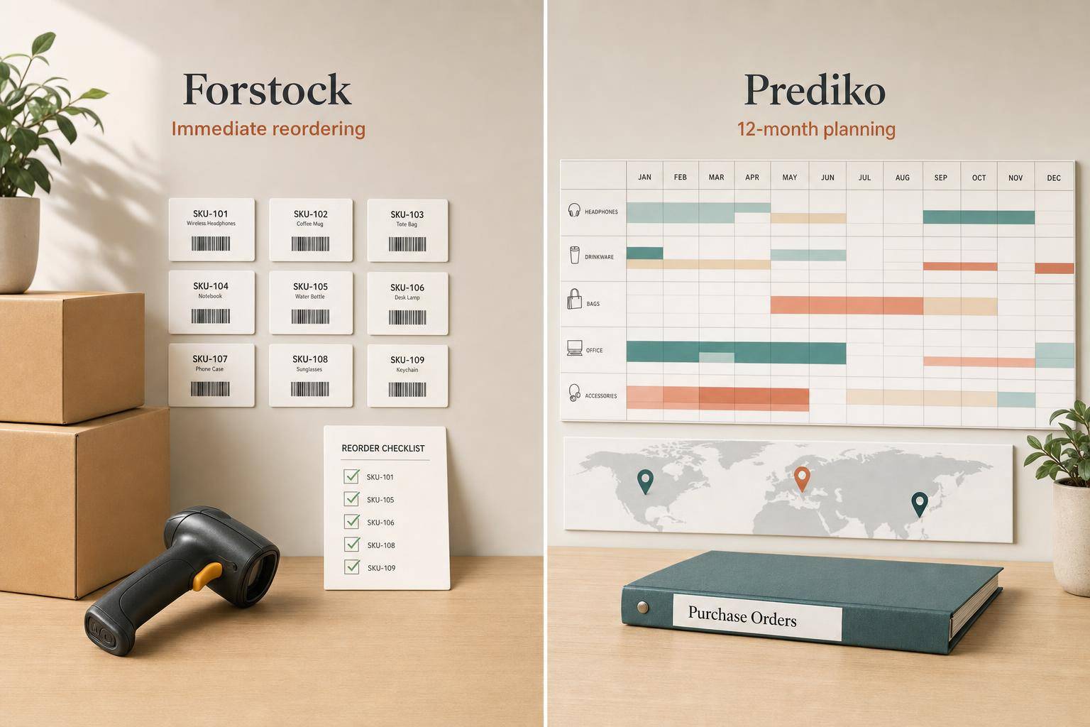 Forstock vs Prediko: Shopify Demand Planning, Purchase Orders, and Reordering Compared