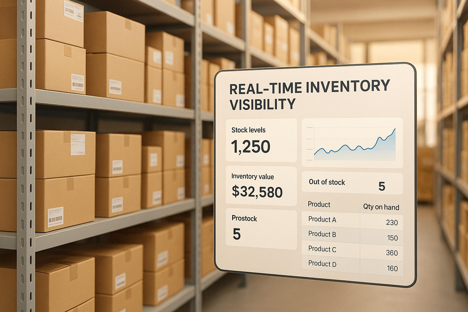 Inventory Visibility Benefits: Cut Stockouts by 60%