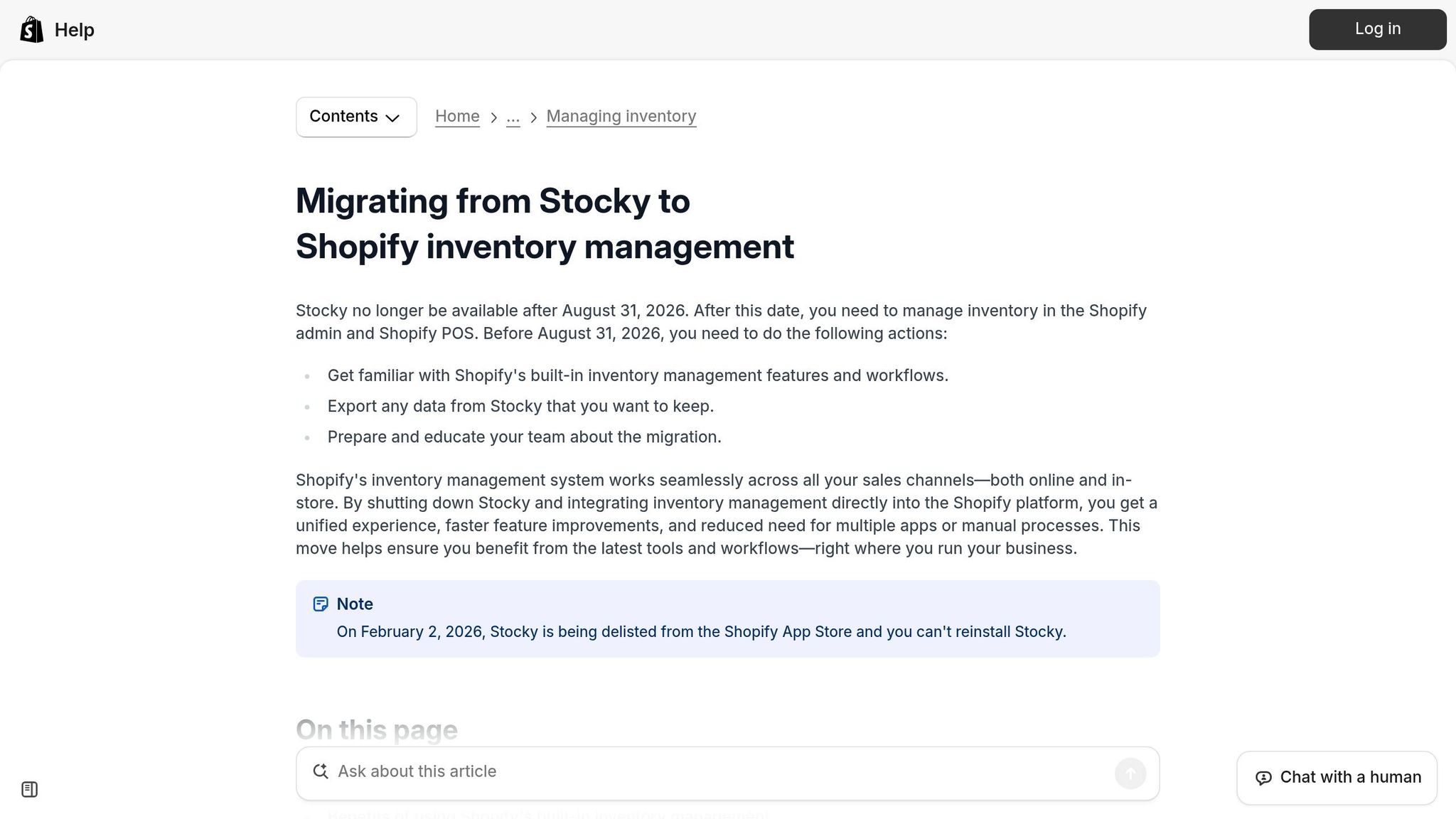Stocky by Shopify
