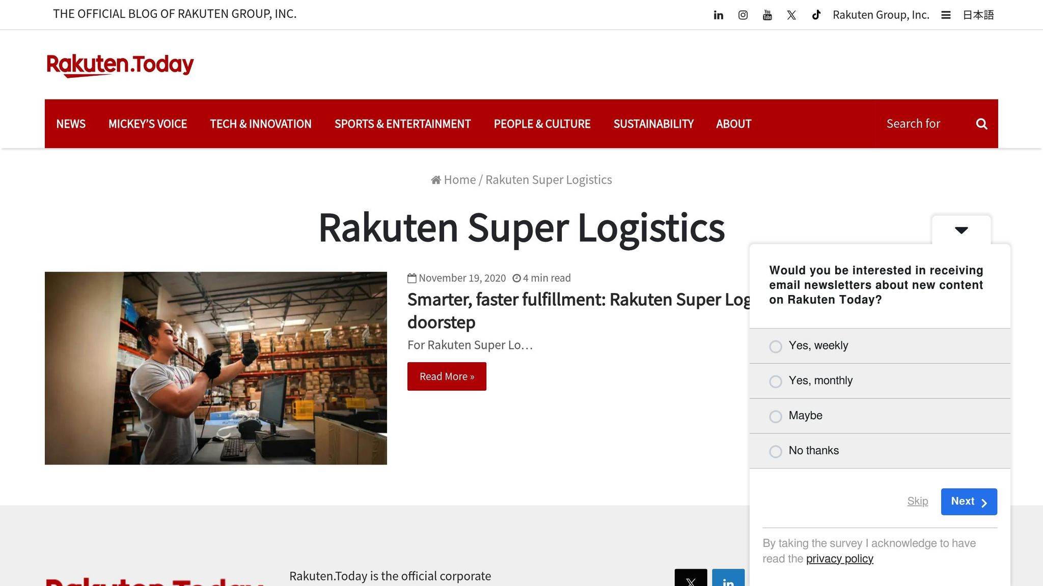 Rakuten Super Logistics