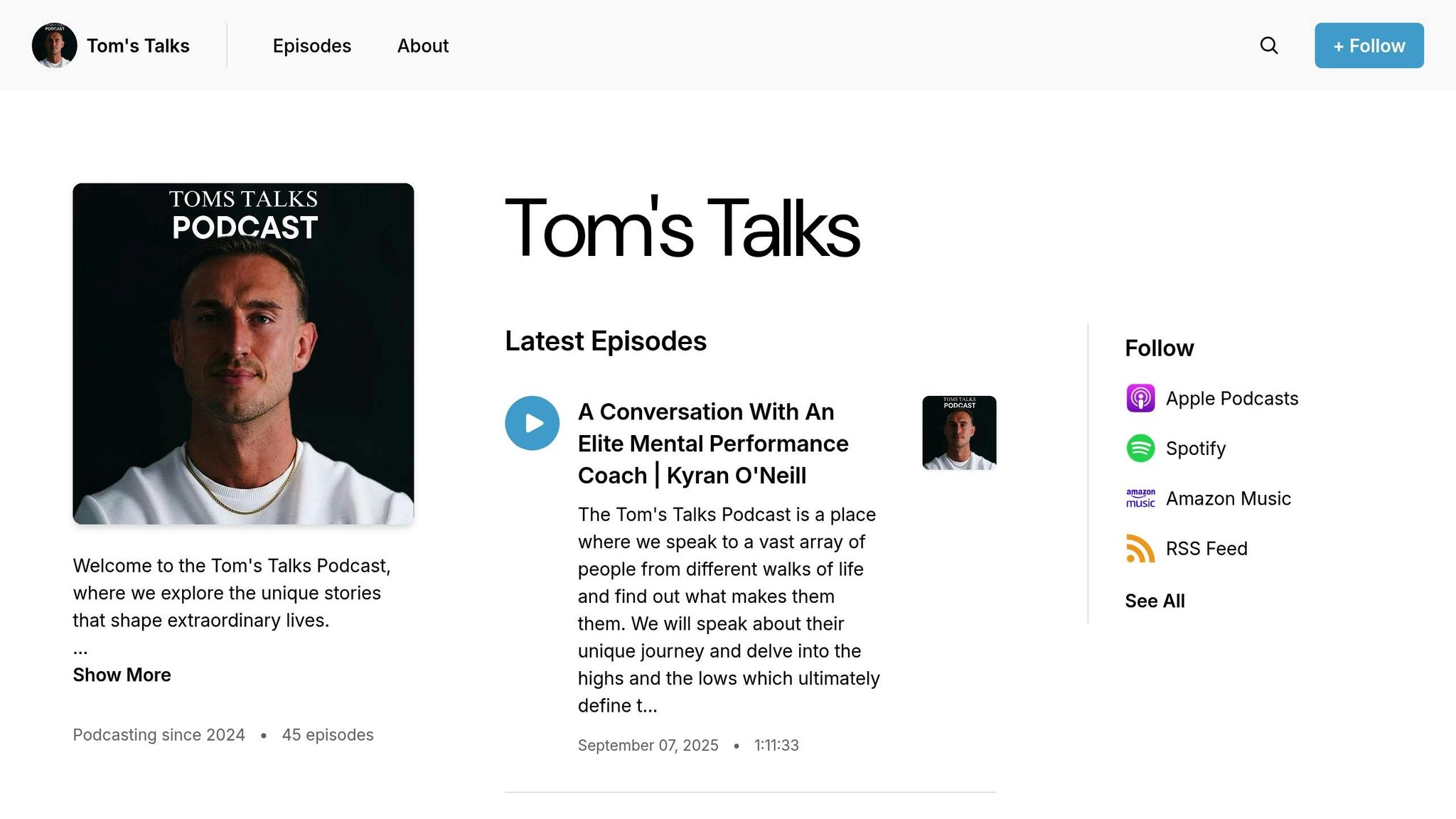 Tom's Talks Podcast
