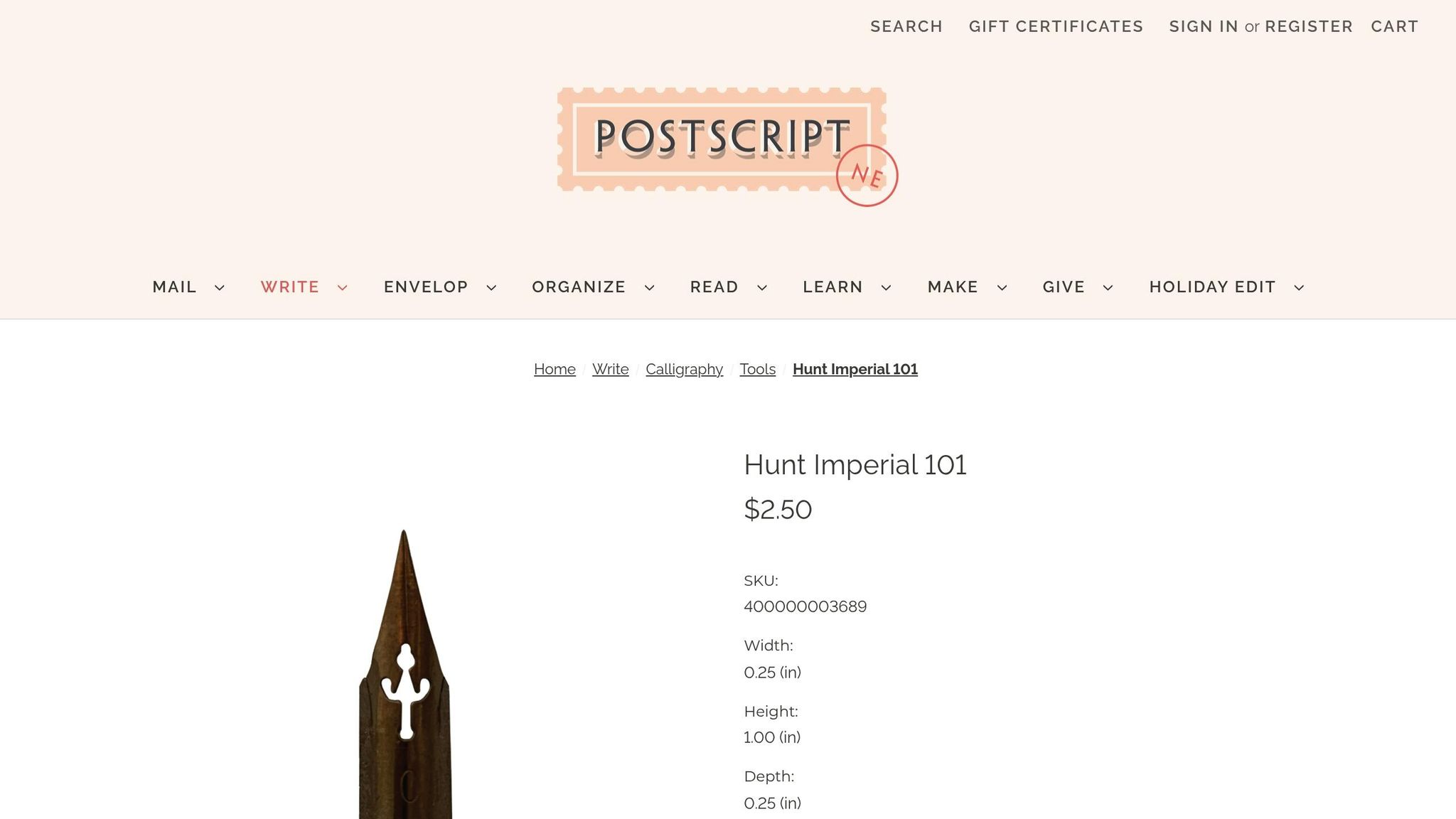 Hunt Imperial 101 Nib