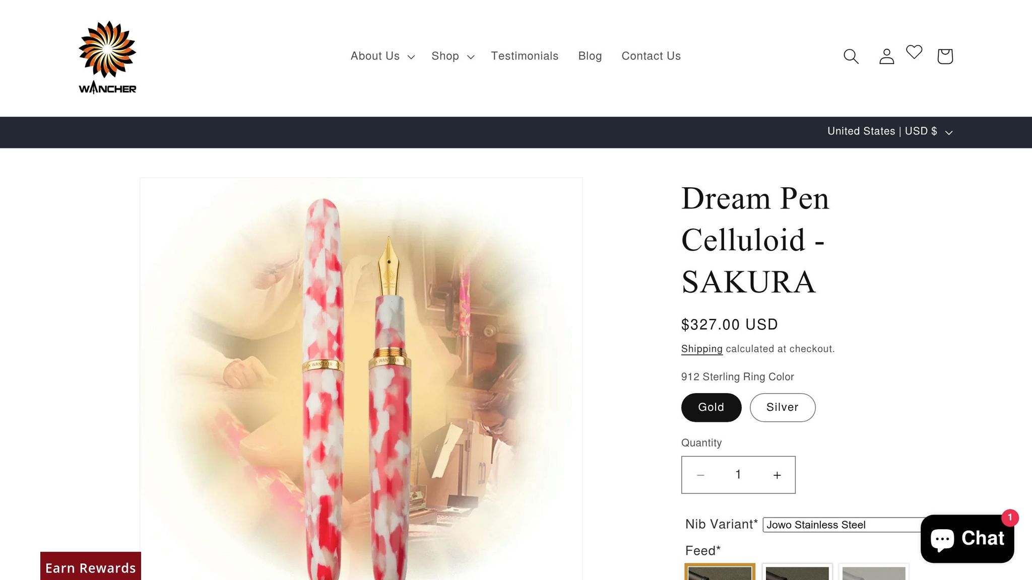 Wancher Dream Pen Celluloid Sakura