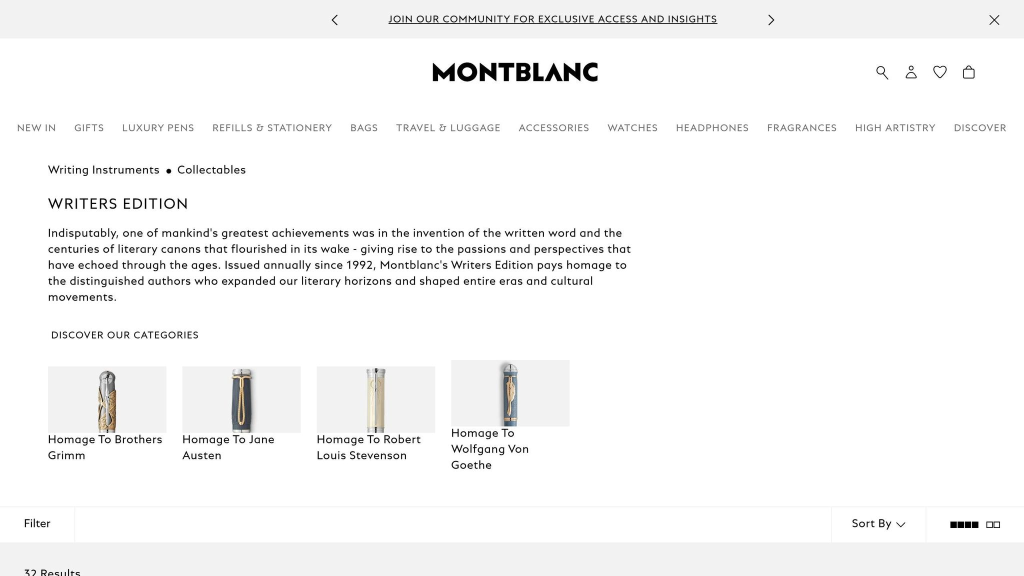 Montblanc Writers Edition
