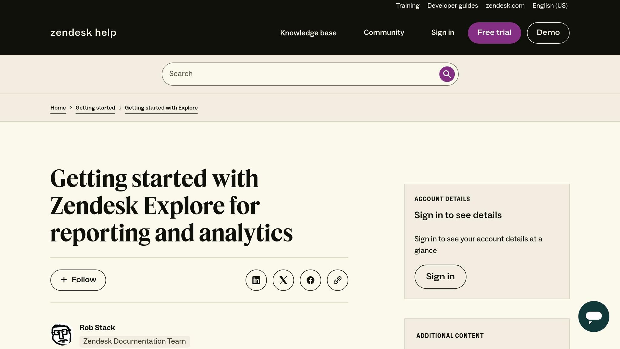 Zendesk Explore