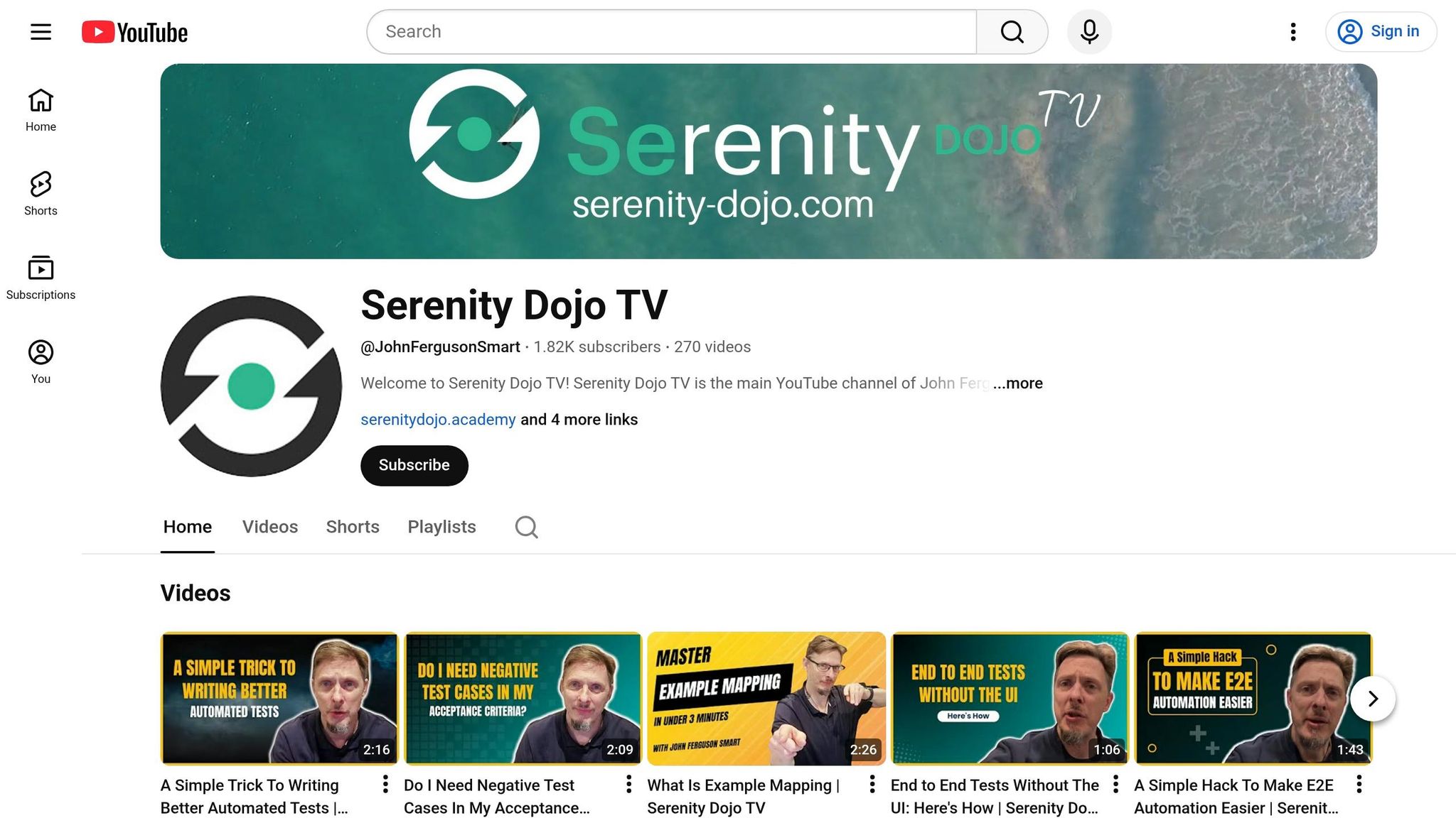Serenity Dojo TV