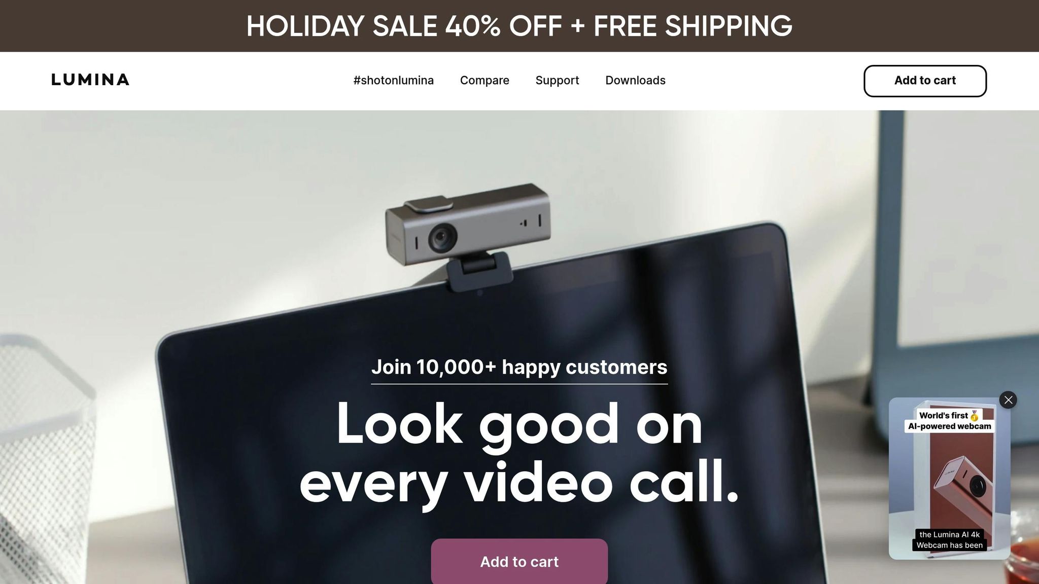 Lumina 4K Webcam