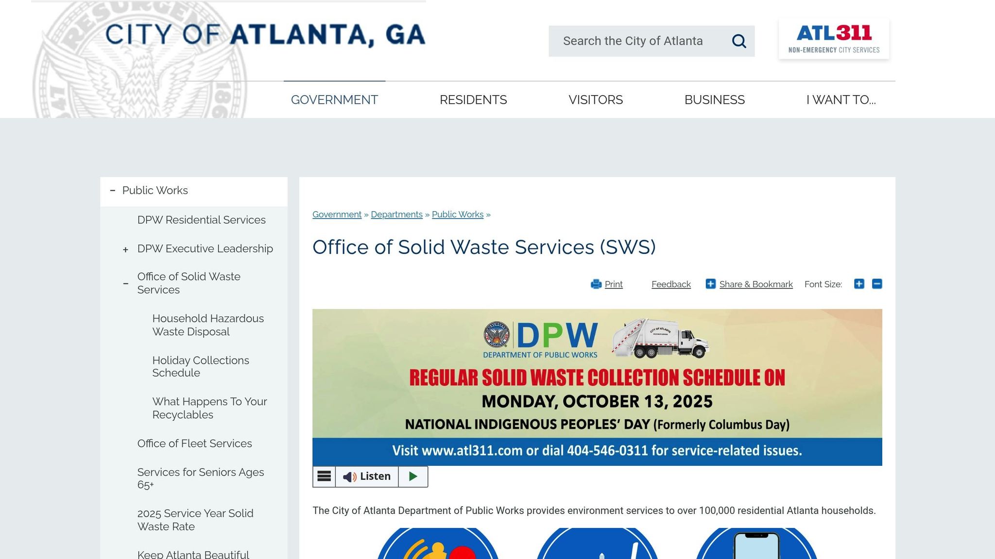 Atlanta Bulk Waste Drop-Off Center