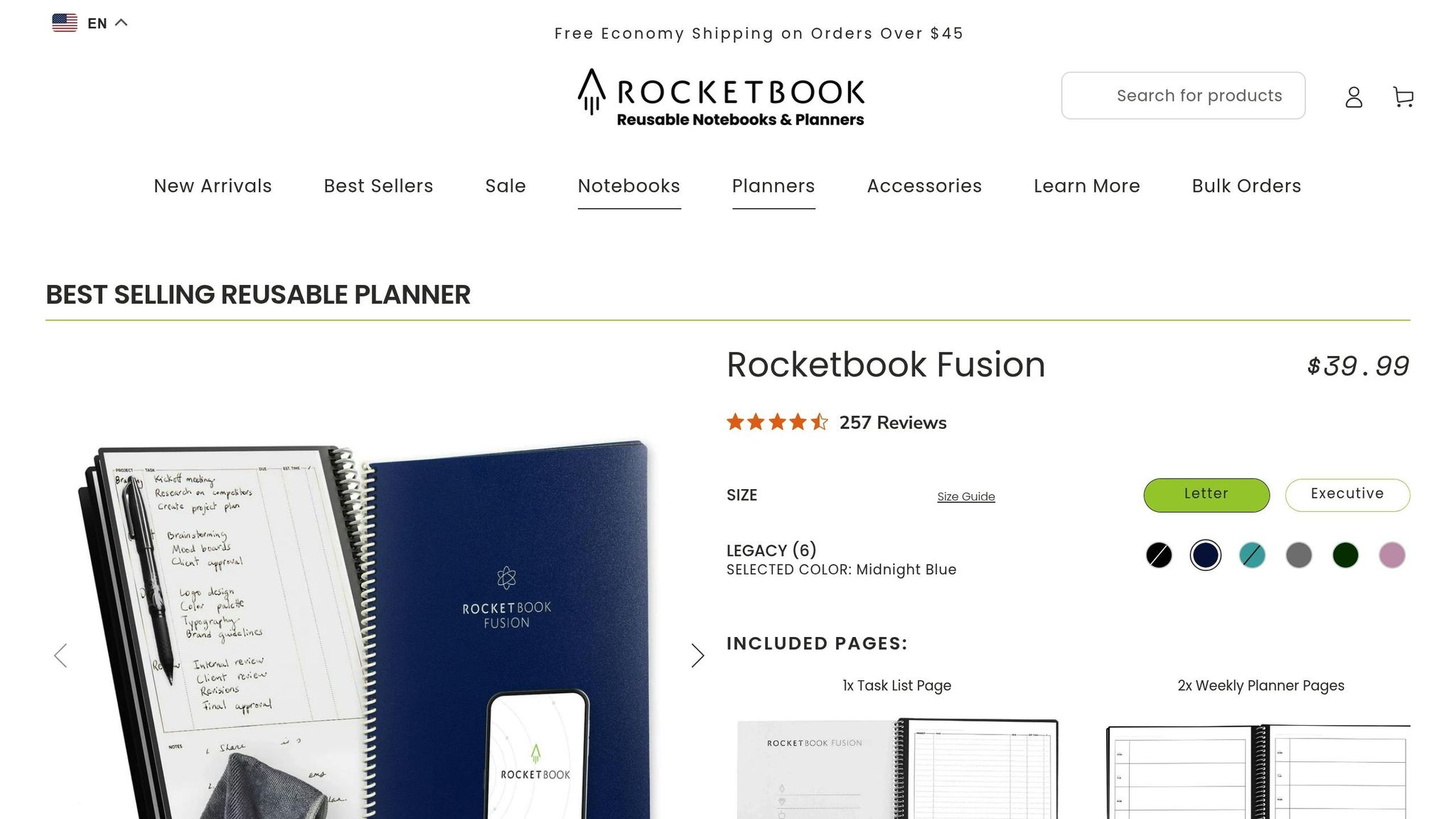 Rocketbook Fusion Smart Notebook