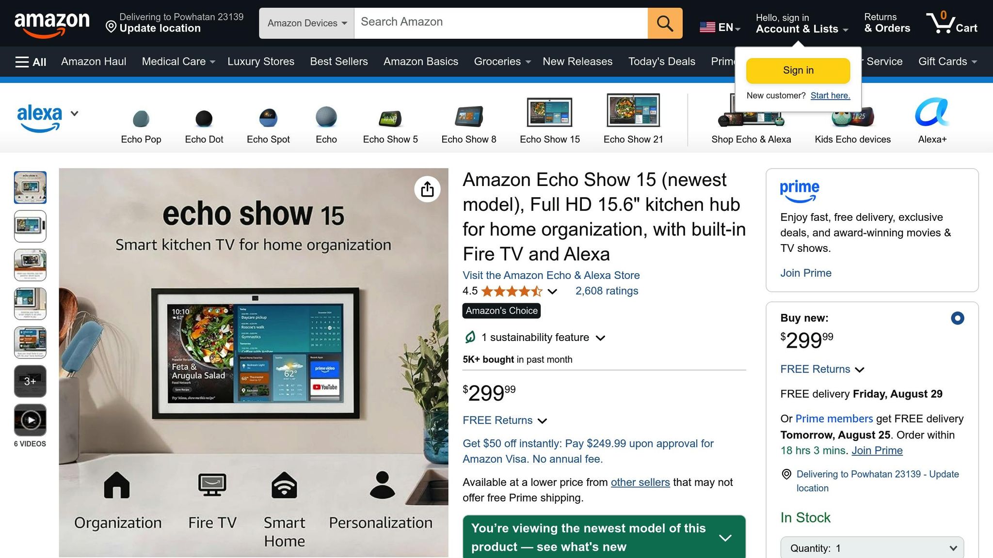 Amazon Echo Show 15