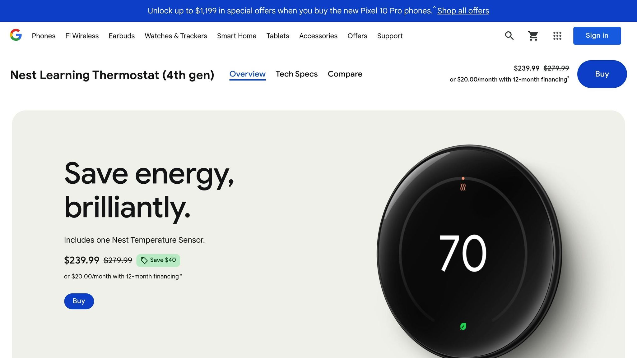 Google Nest Learning Thermostat