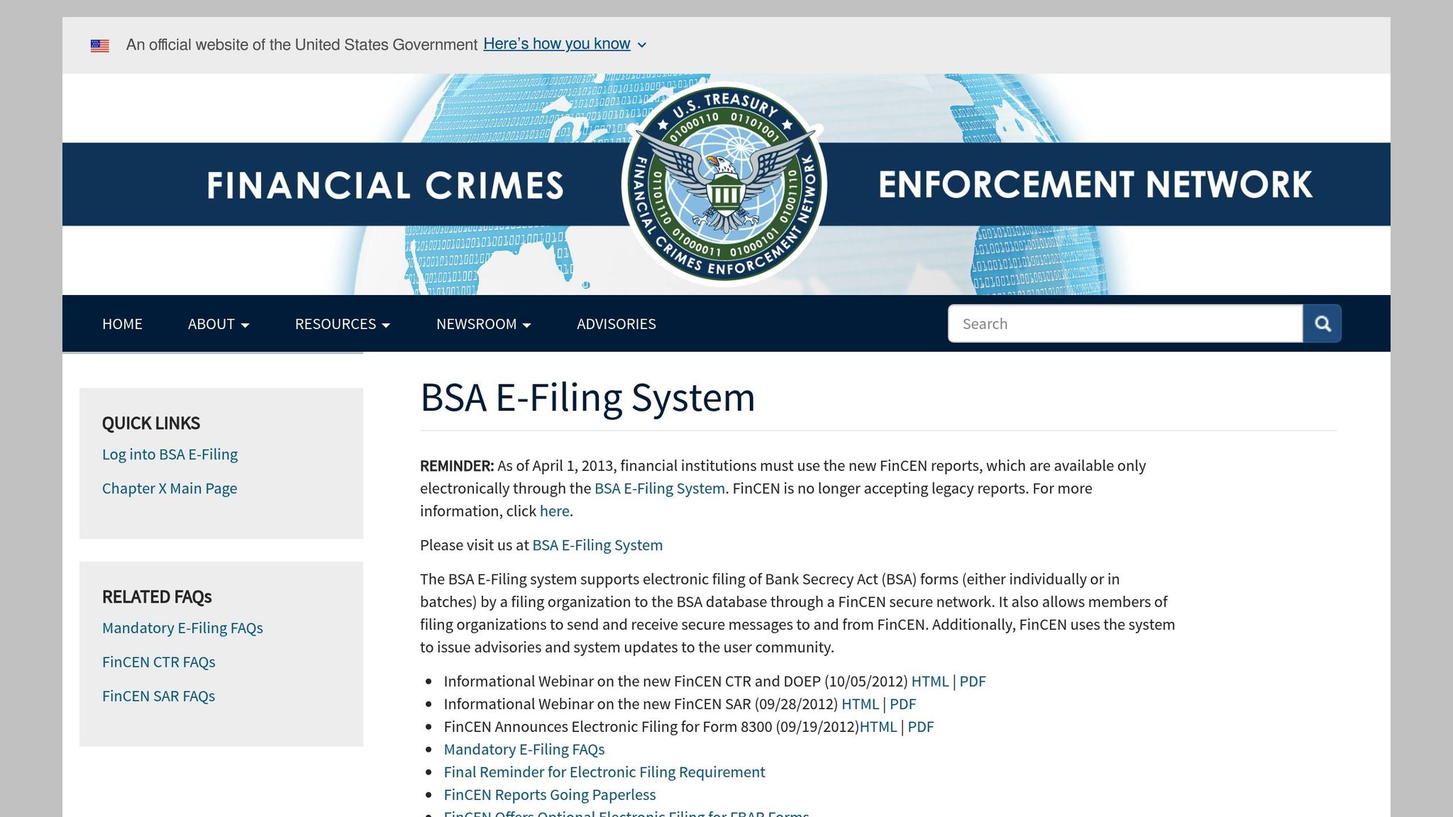 How to file an FBAR through the BSA E-filing system
