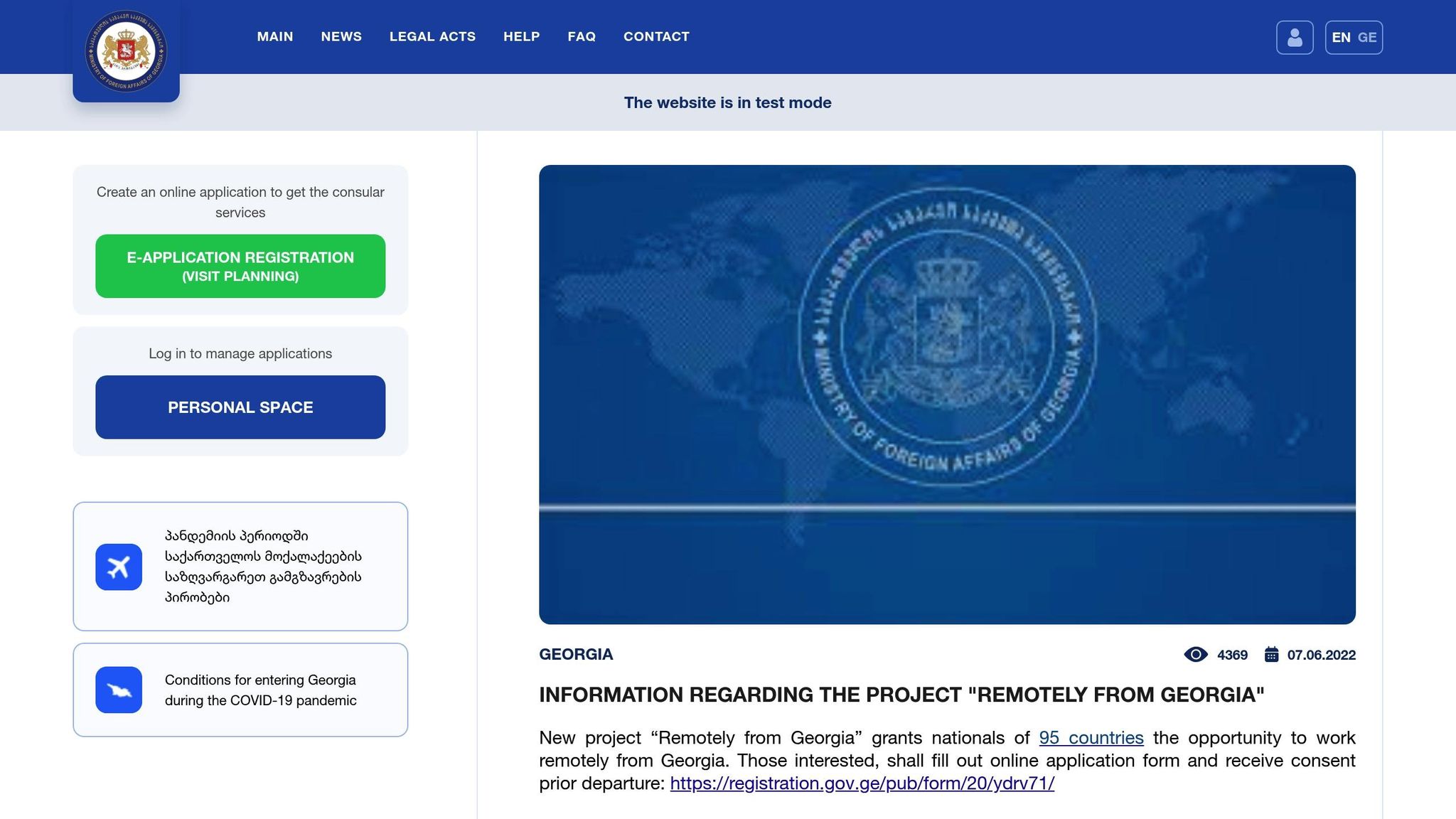 Digital Nomad visa in Georgia