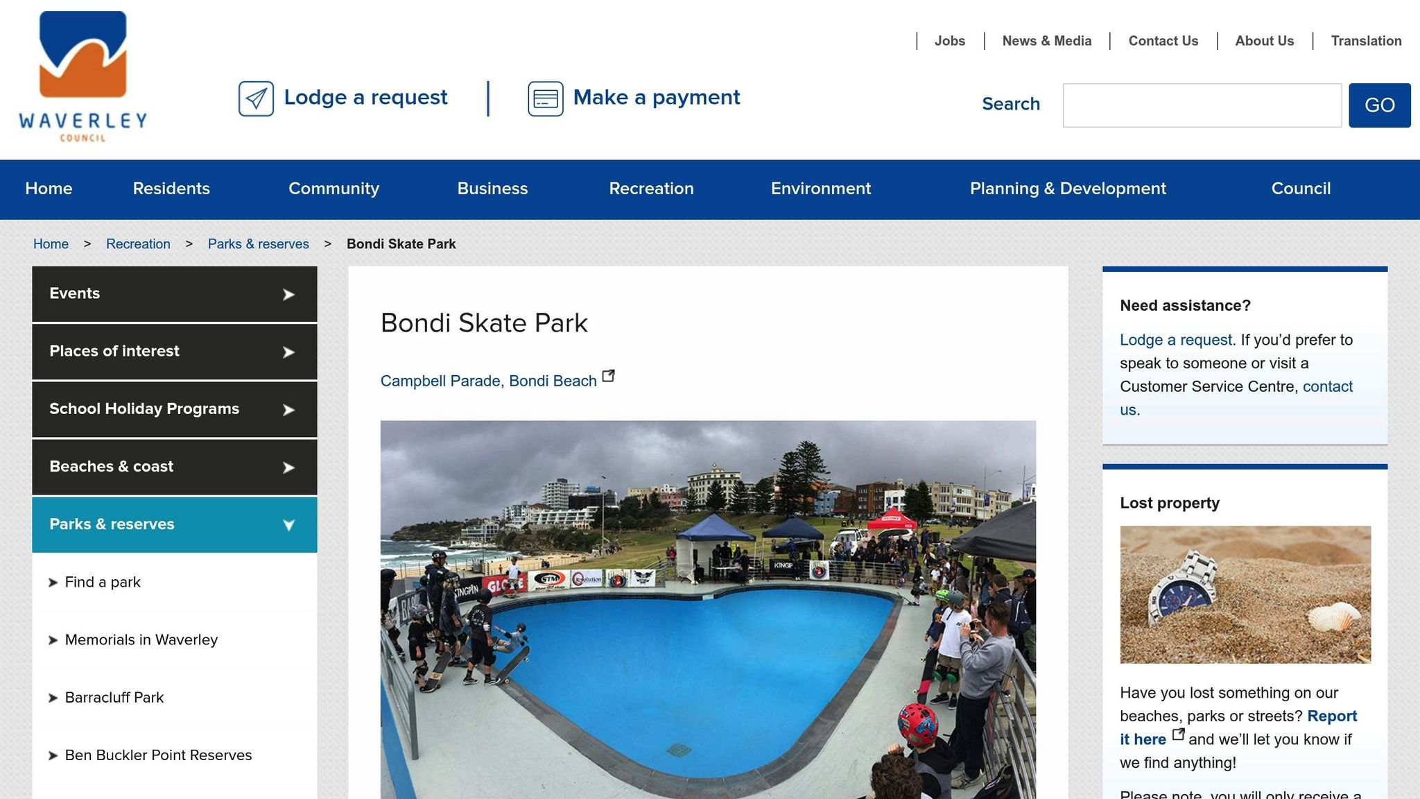 Bondi Beach Skatepark