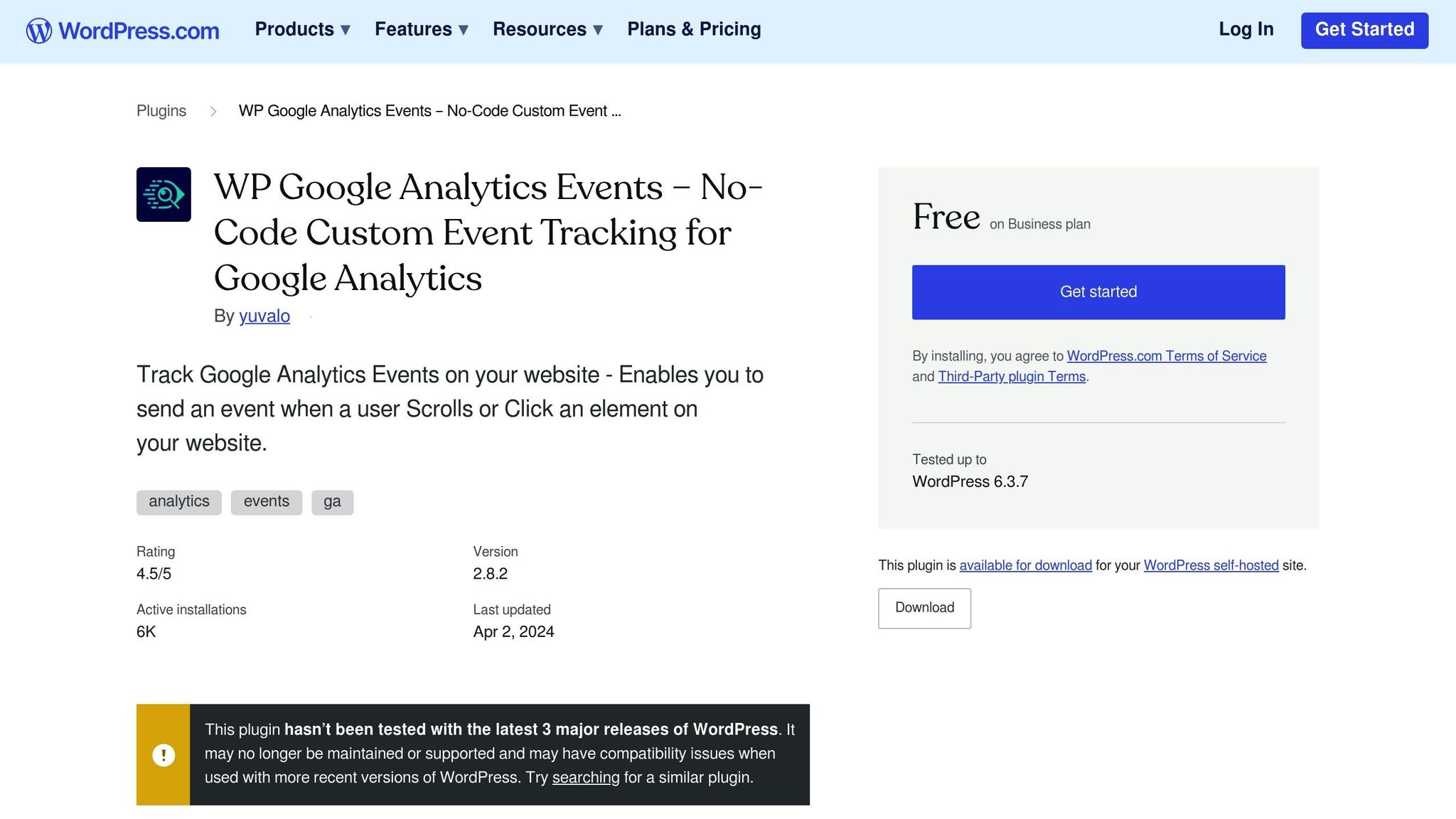 WP Google Analytics Events