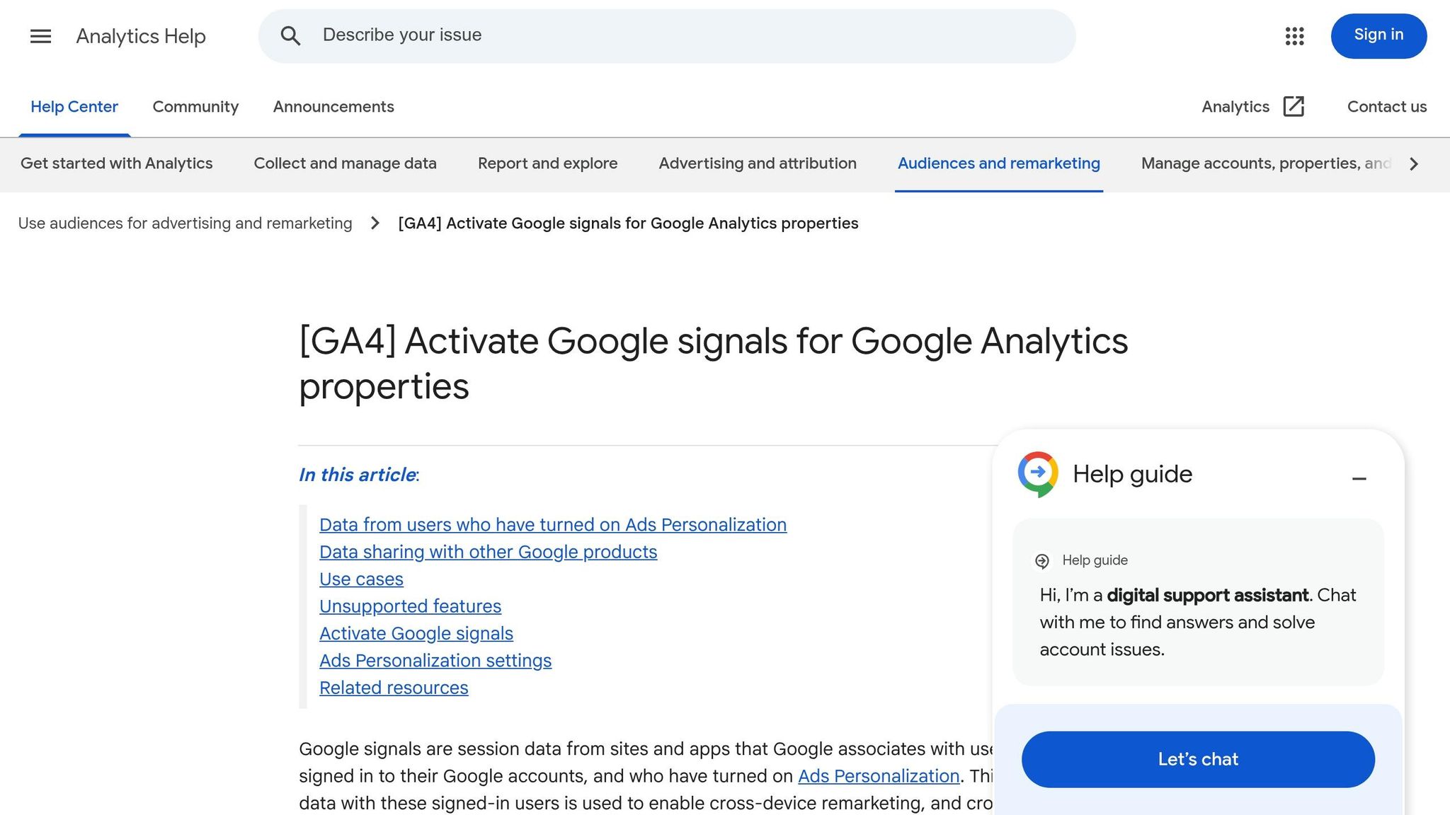 Google Signals