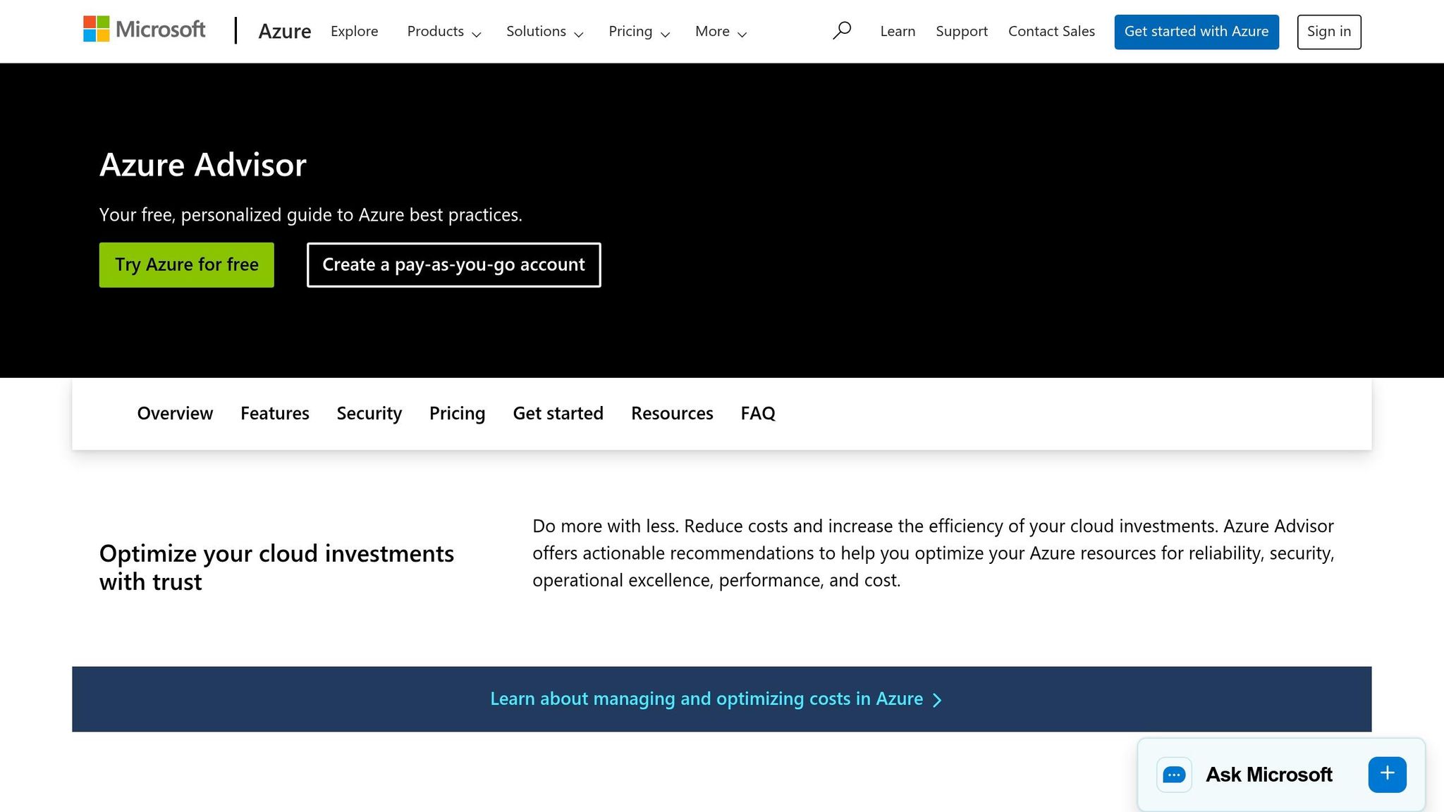 Azure Advisor