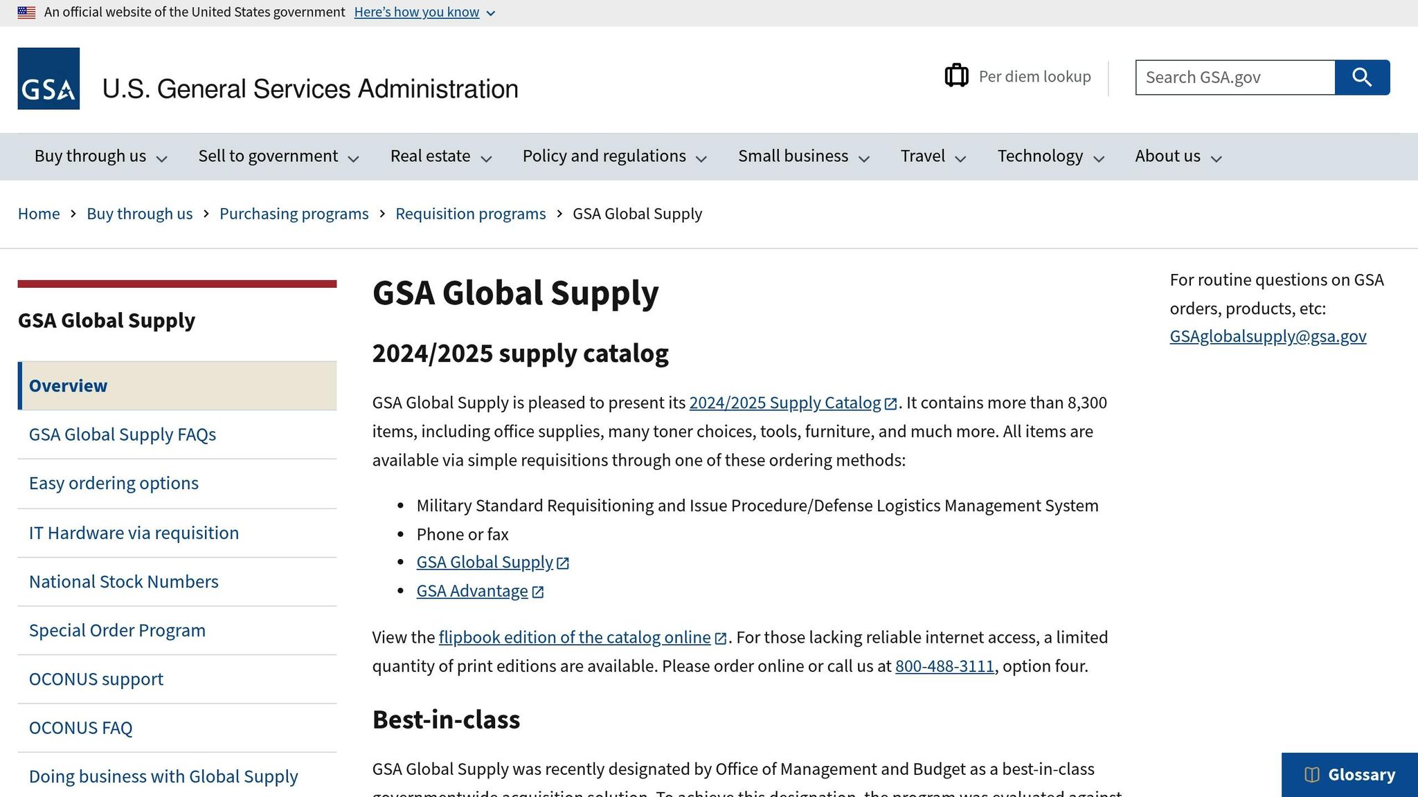 GSA Global Supply