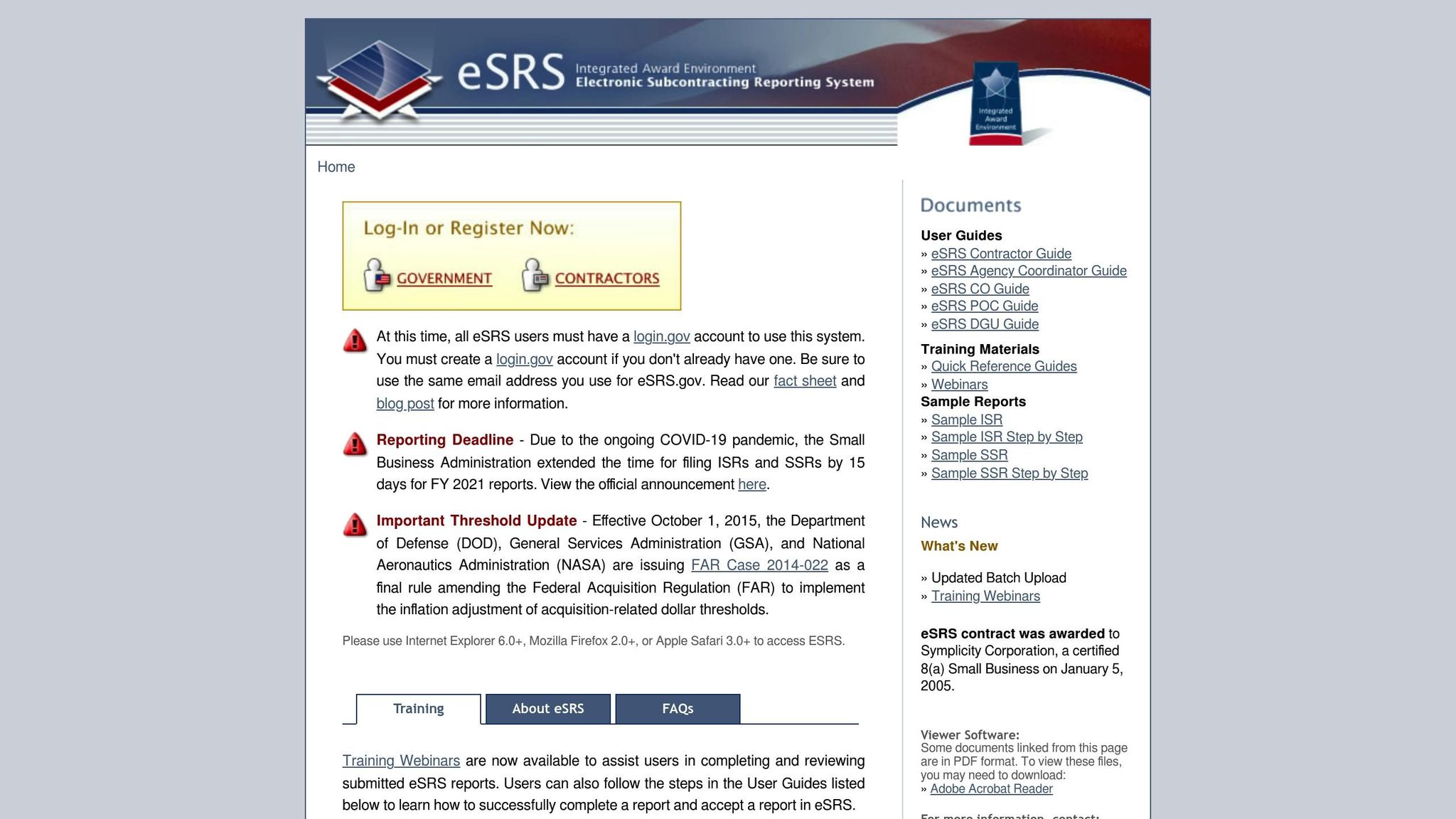eSRS