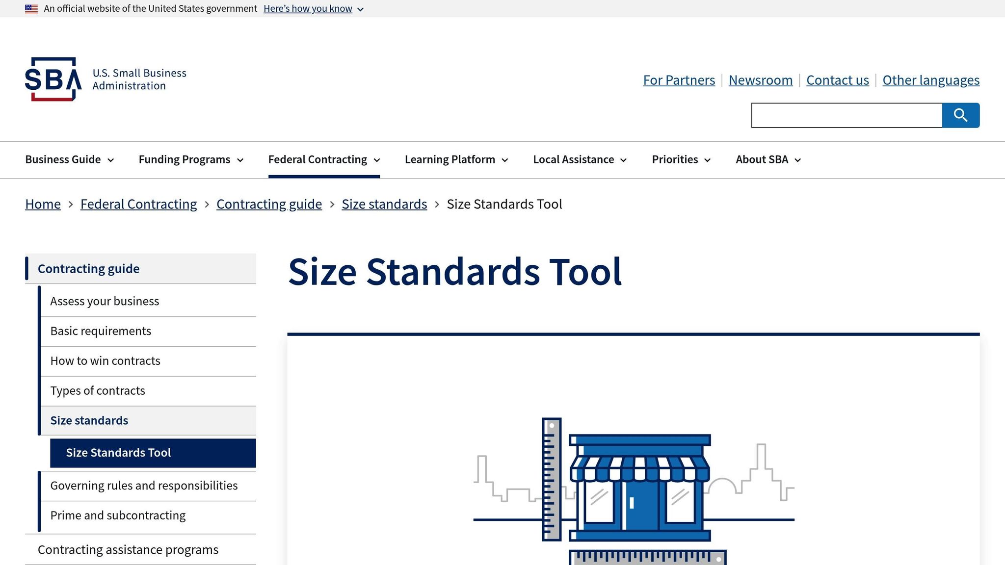 SBA Size Standards Tool