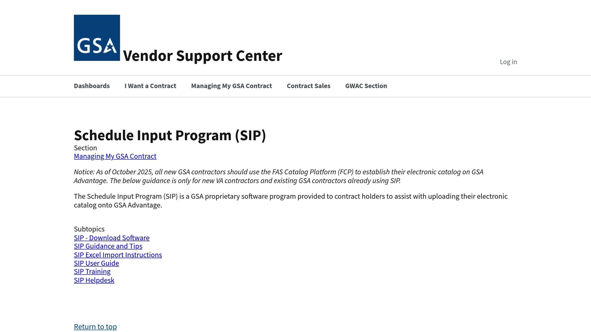 Schedule Input Program
