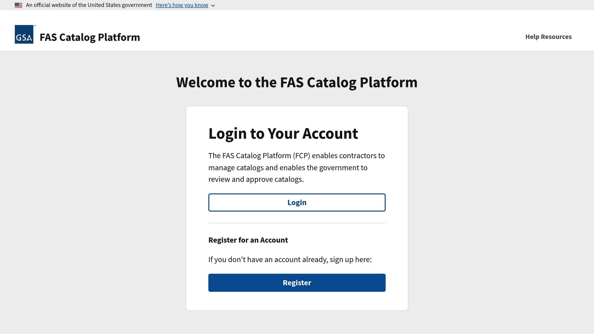 FAS Catalog Platform