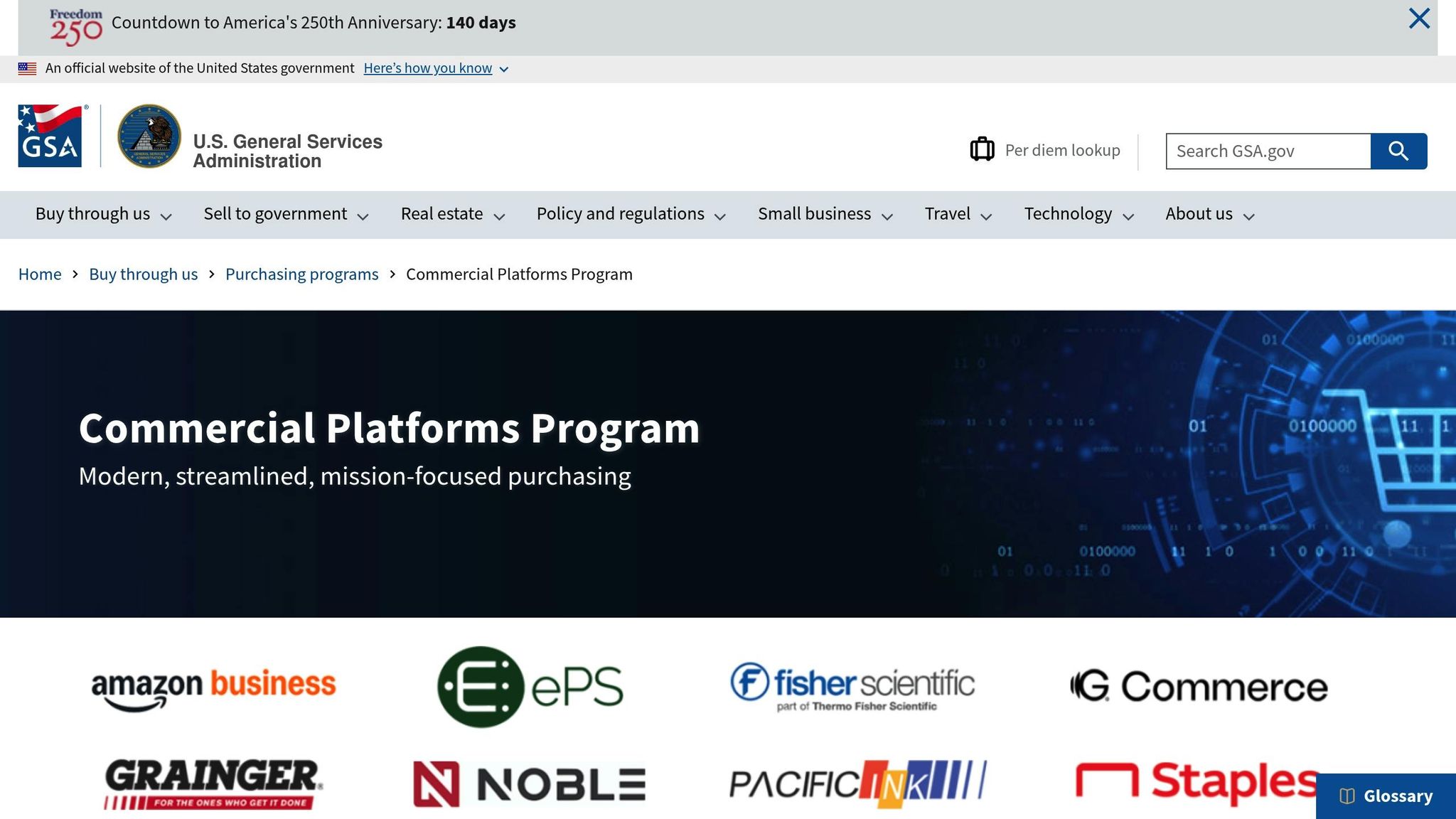GSA Commercial Platforms Program