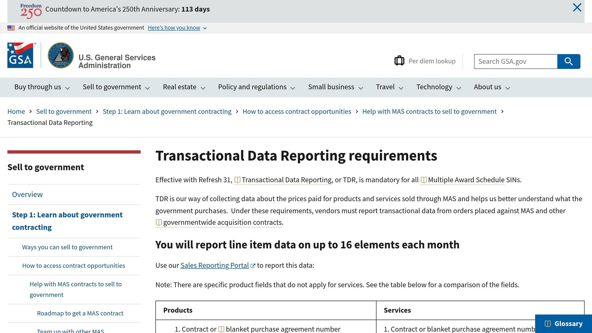 Transactional Data Reporting