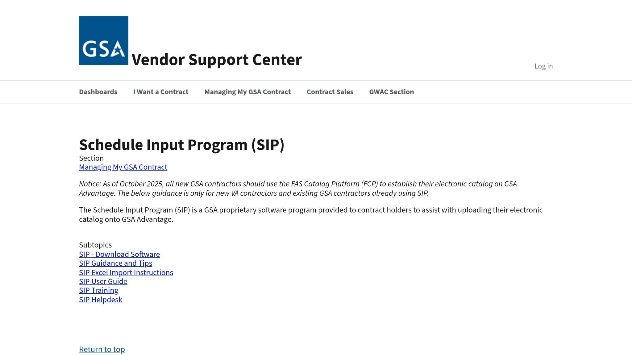Schedule Input Program